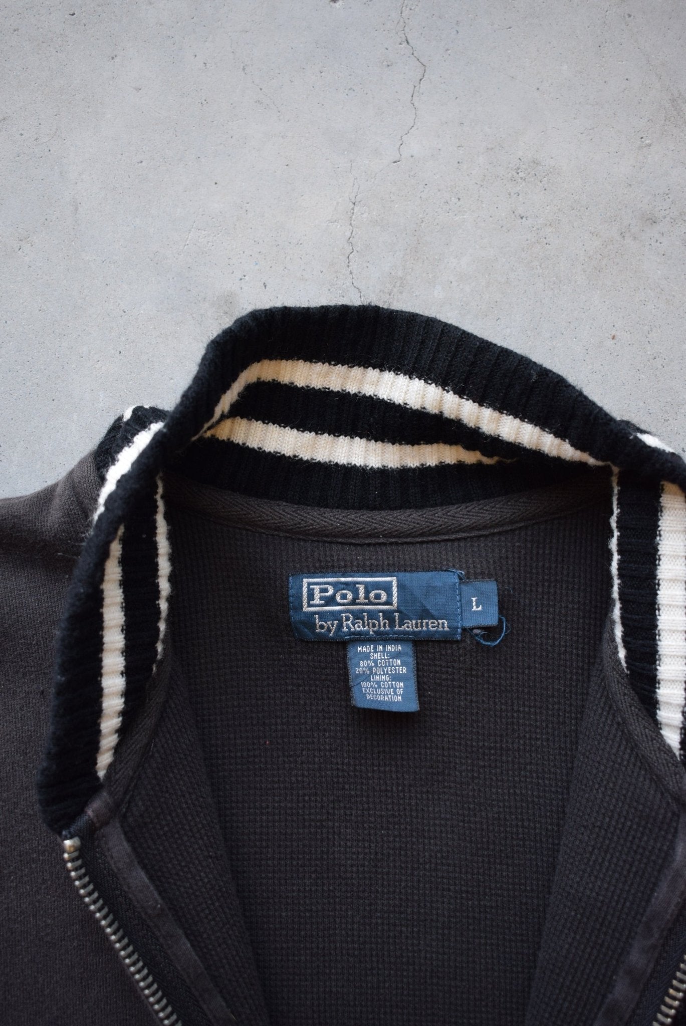 Polo Ralph Lauren Black Embroidered Jacket — 1990s (M) - Retrospective Store