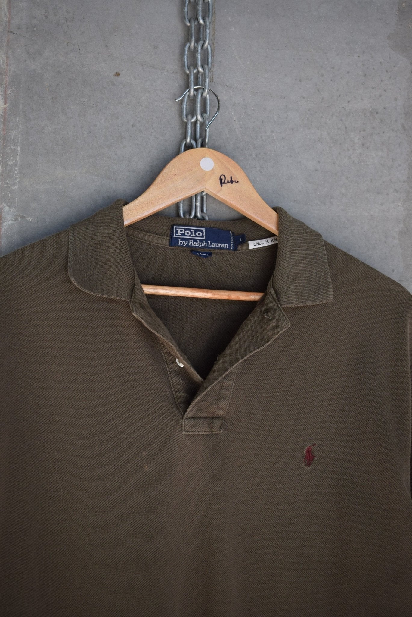 Polo Ralph Lauren Classic Logo Embroidered Polo — 1990s (L/XL) - Retrospective Store