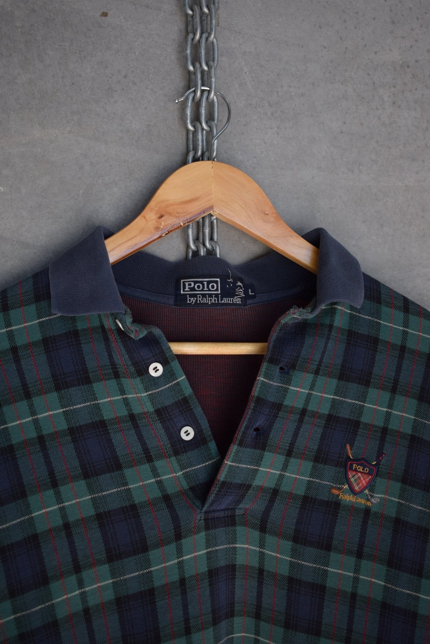 Polo Ralph Lauren Classic Logo Embroidered Rugby Polo — 1990s (M/L) - Retrospective Store