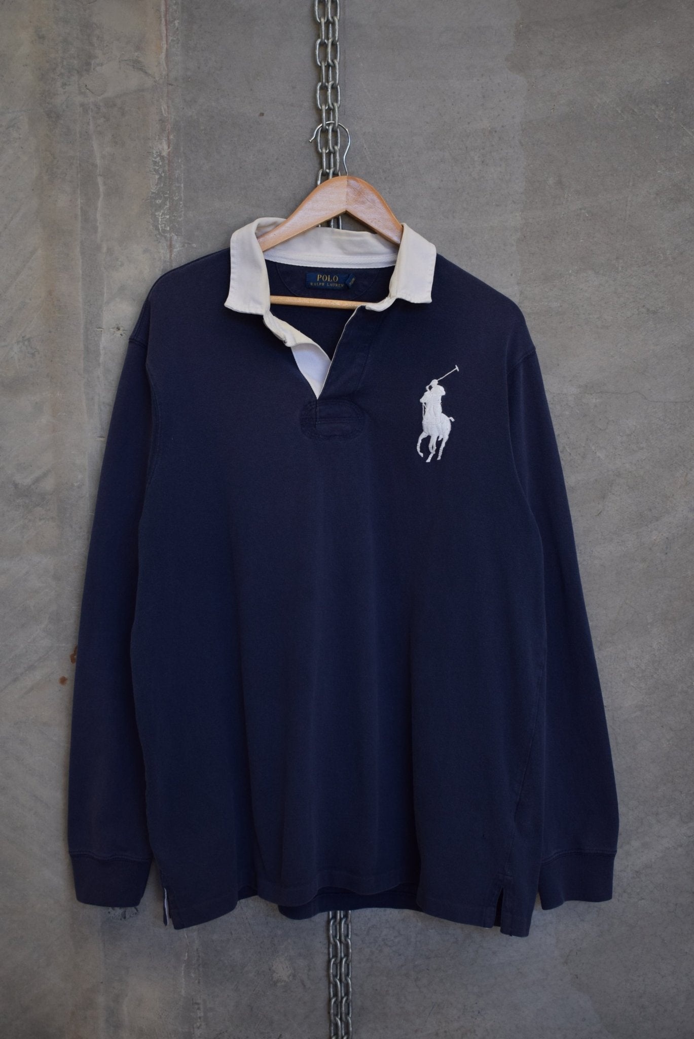 Polo Ralph Lauren Classic Logo Embroidered Rugby Polo — 2000s (XL/XXL) - Retrospective Store