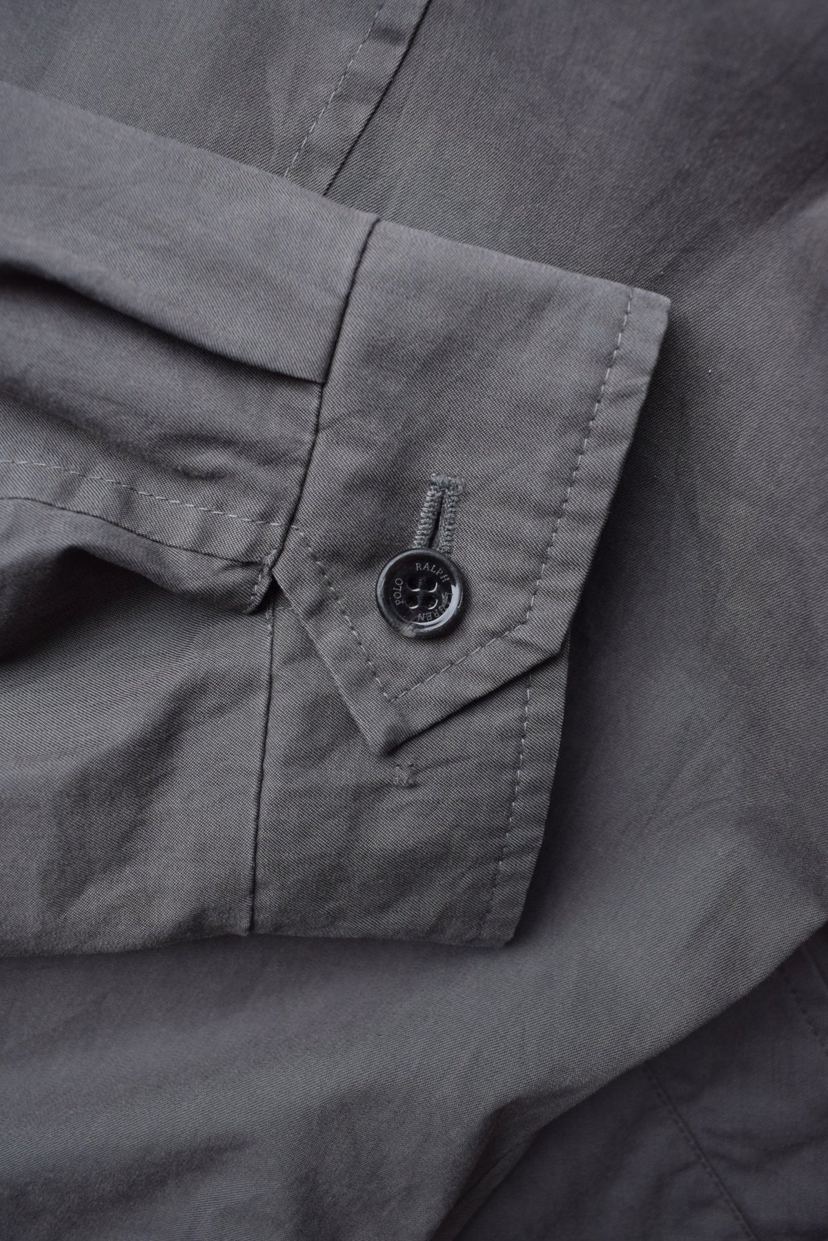 Polo Ralph Lauren Grey Embroidered Logo Harrington Jacket — 1990s (L/XL) - Retrospective Store