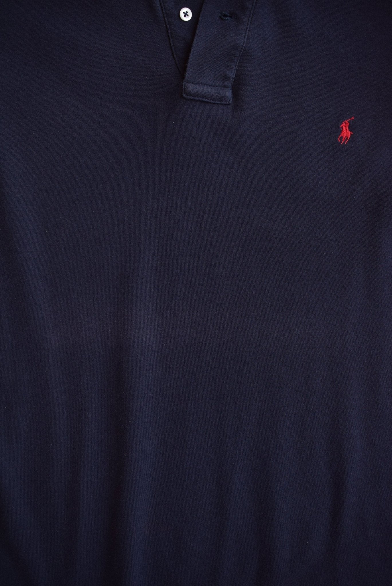 Polo Ralph Lauren Navy Embroidered Logo Polo — 2000s (L) - Retrospective Store
