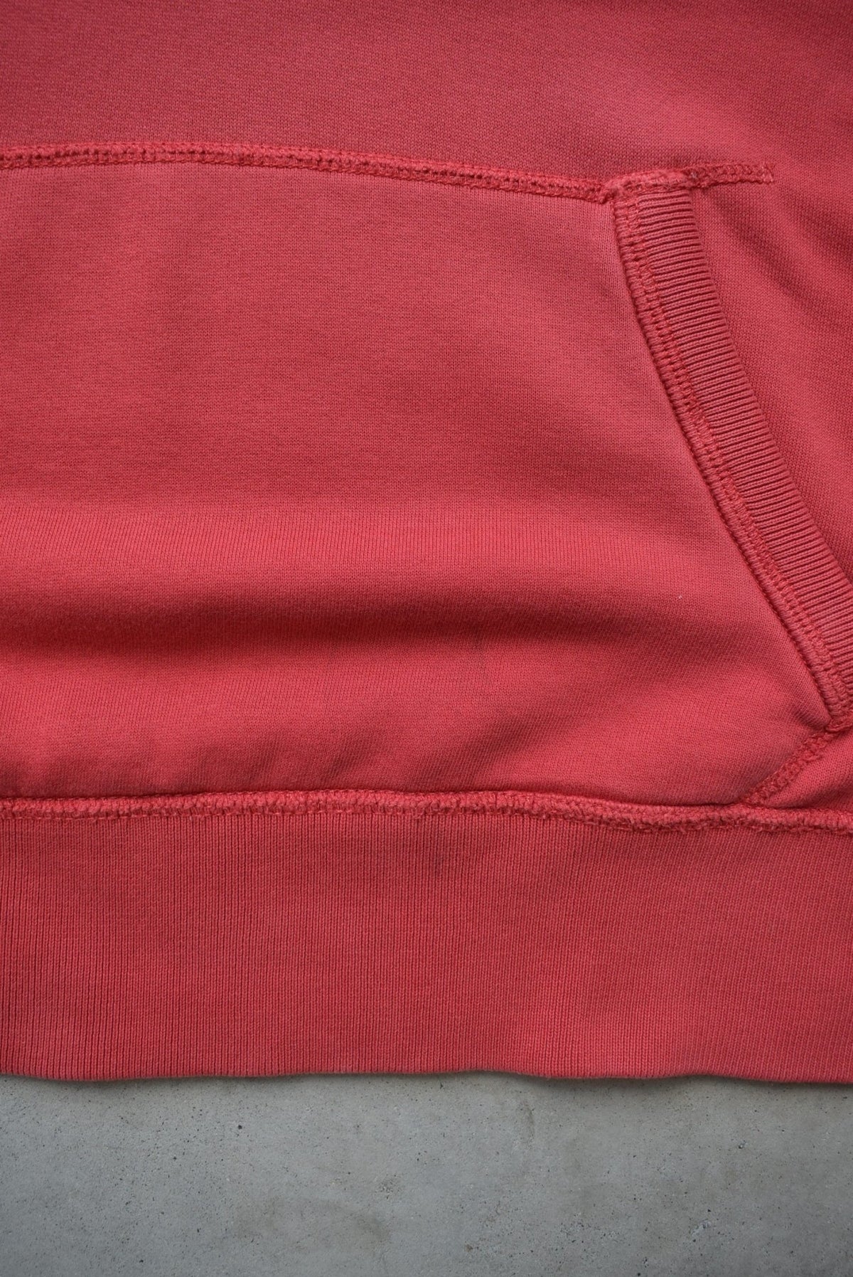 Polo Ralph Lauren Red Embroidered Logo Quarter Button Hoodie — 1990s (M/L) - Retrospective Store