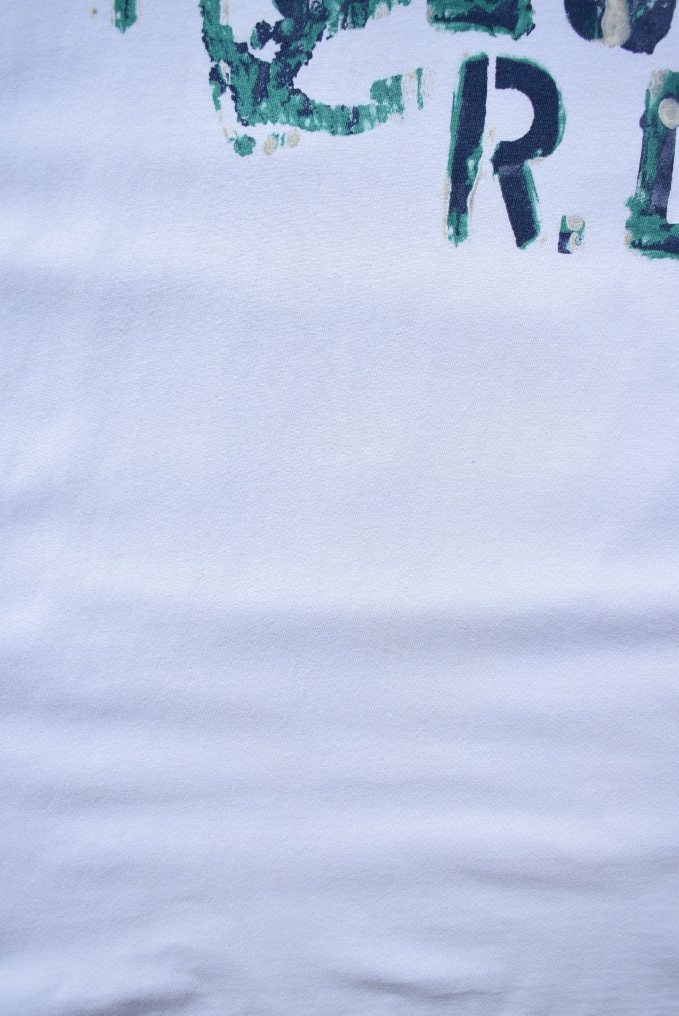 Polo Ralph Lauren White Spellout Tee — 1990s (L) - Retrospective Store