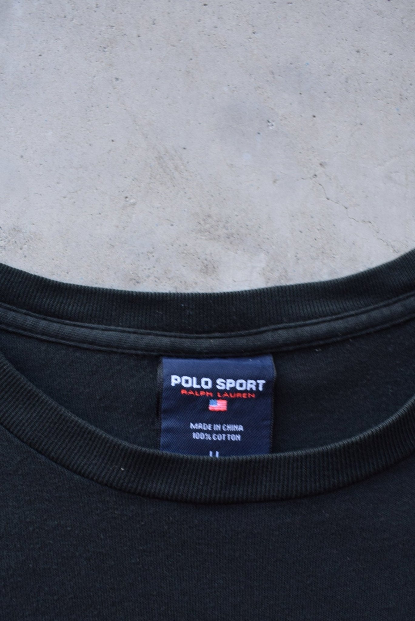 Polo Sport Ralph Lauren Black Long Sleeve Tee — 1990s (L) - Retrospective Store