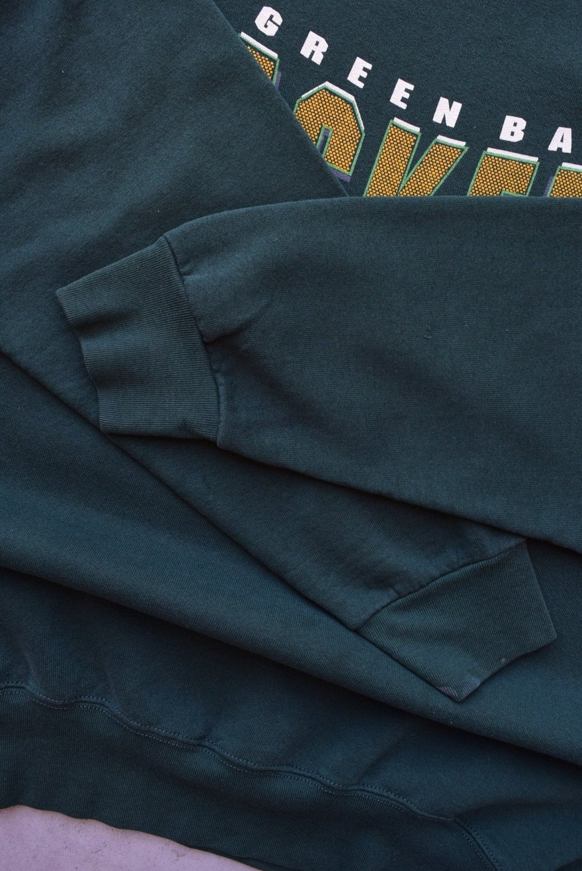 Pro-Player x NFL Green Bay Packers Green Graphic Crewneck — 1990s (XXL) - Retrospective Store