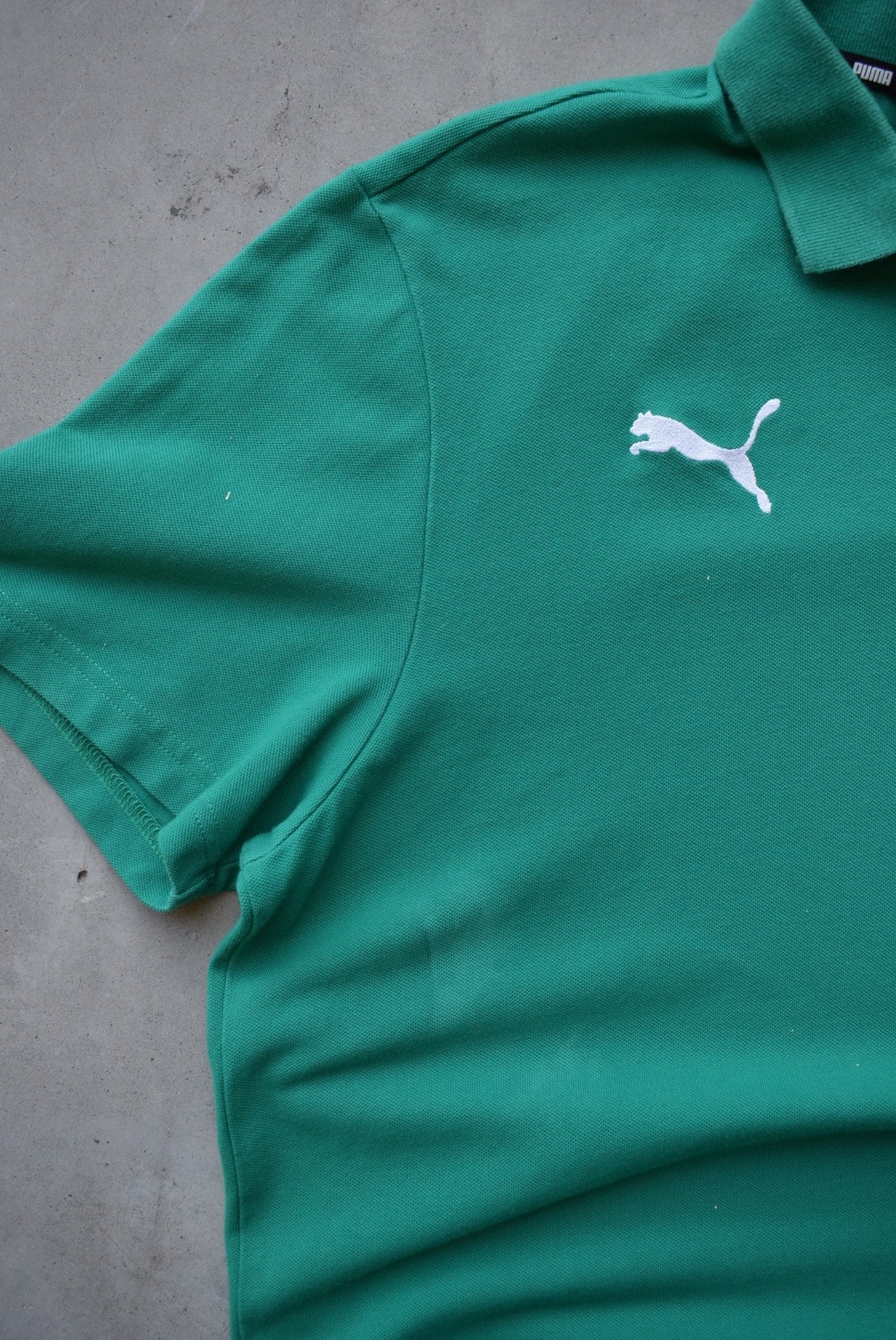 Puma Green Embroidered Logo Polo — 2000s (L) - Retrospective Store