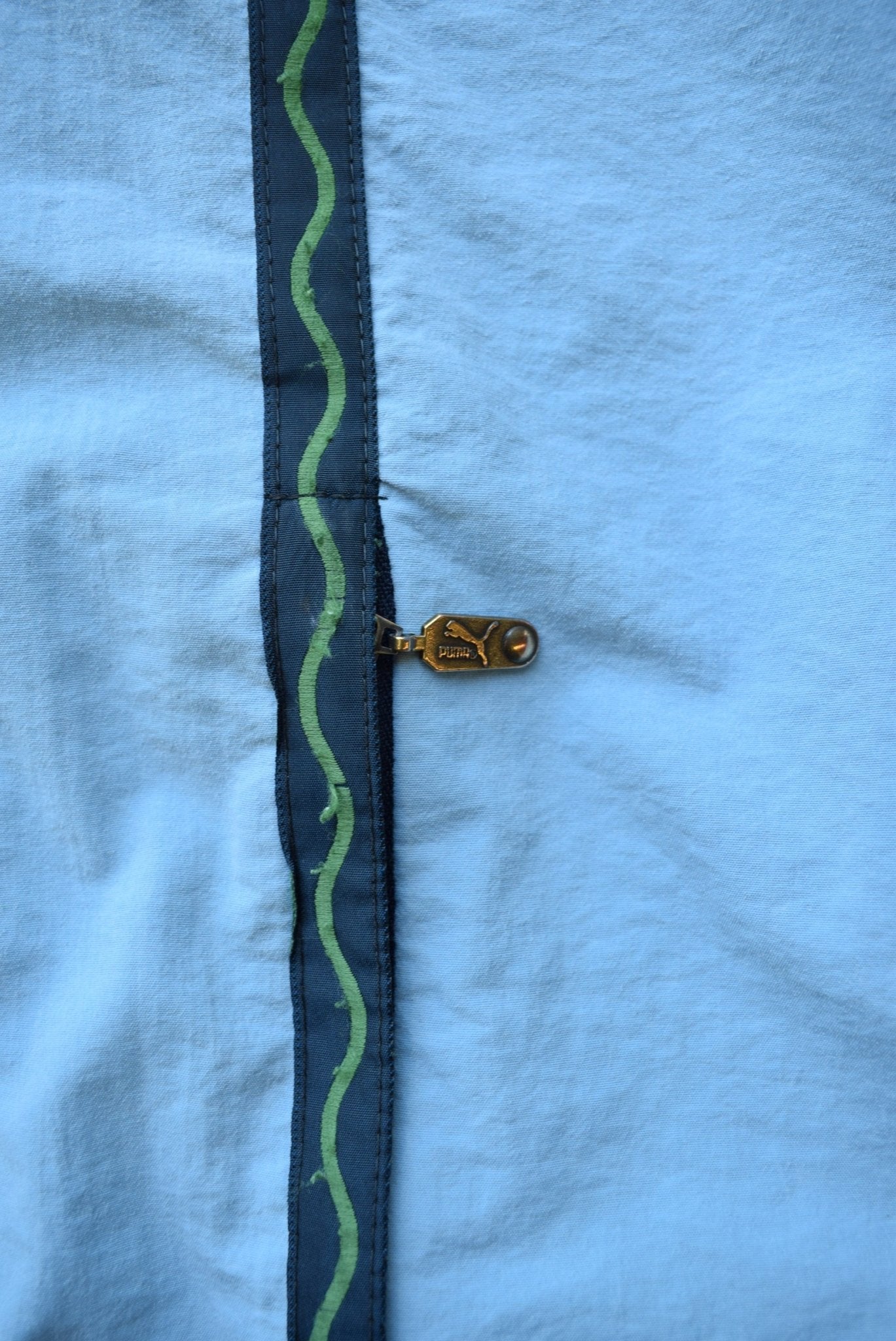 Puma White & Blue Embroidered Jacket — 1990s (L) - Retrospective Store