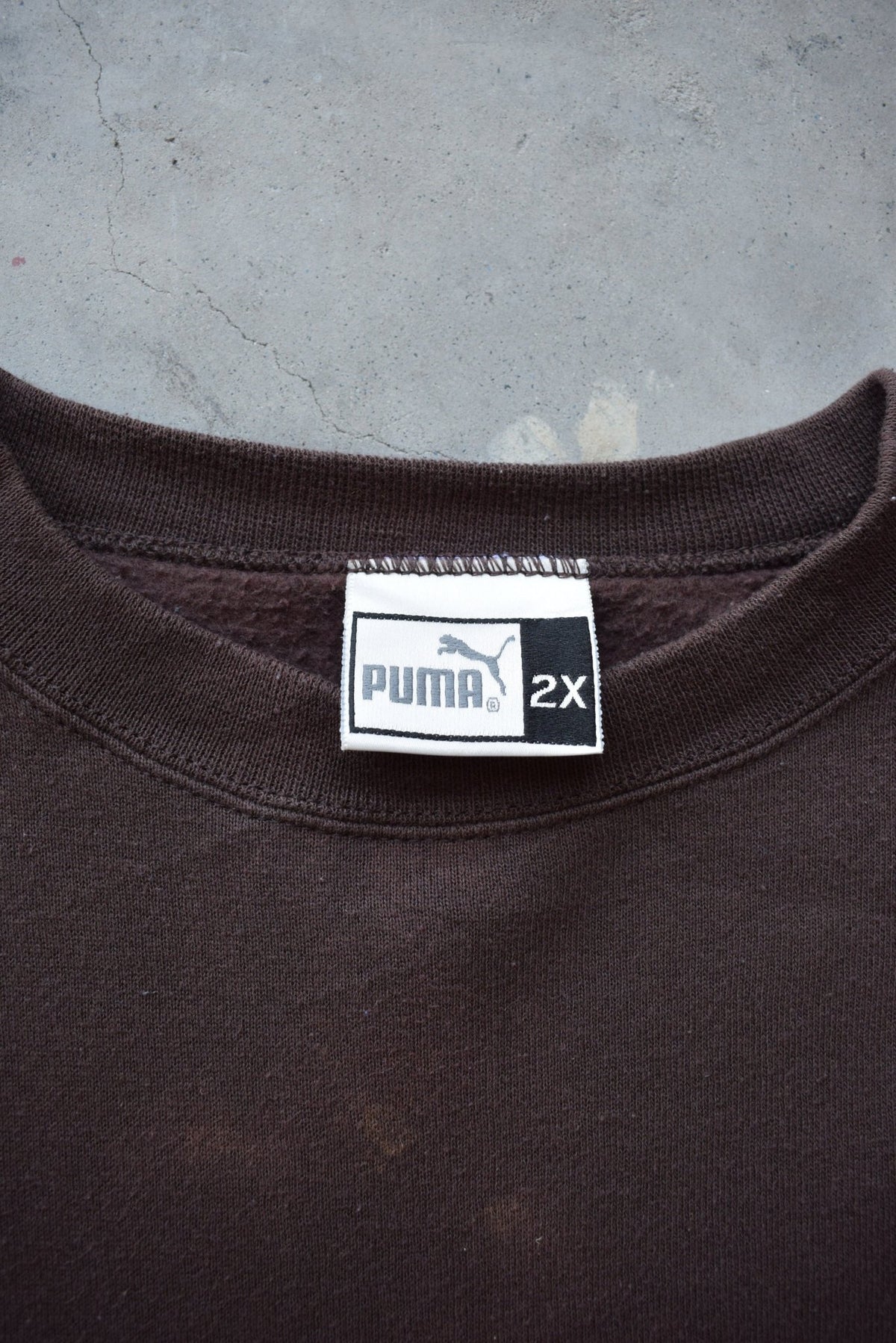 Puma x NFL Cleveland Browns Brown Graphic Crewneck — 1990s (XXL) - Retrospective Store