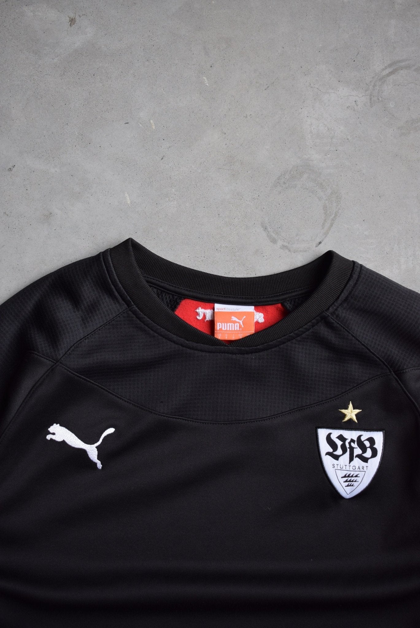 Puma x Stuttgart FC Black Embroidered Crewneck — 2000s (S) - Retrospective Store
