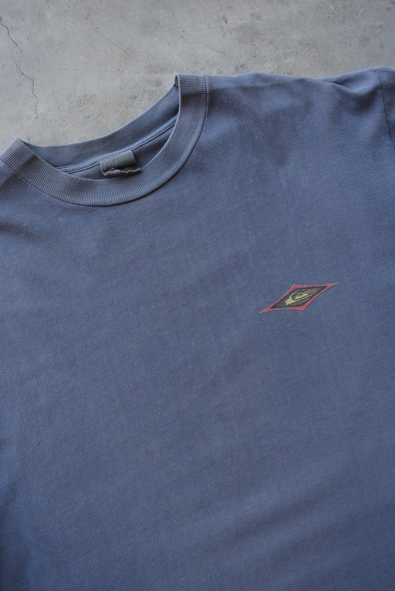 Quiksilver Blue Graphic Tee — 1990s (L/XL) - Retrospective Store