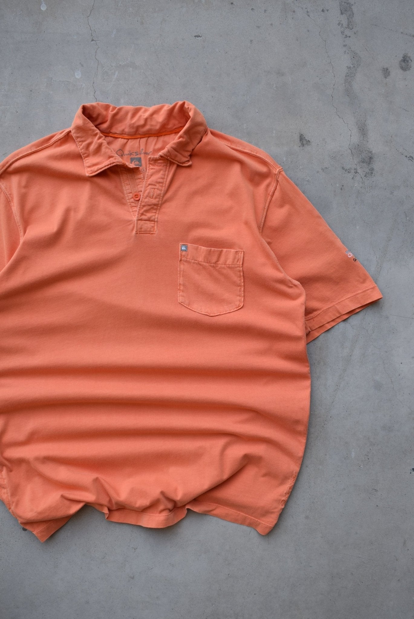 Quiksilver Surfwear Orange Polo — 2000s (L) - Retrospective Store