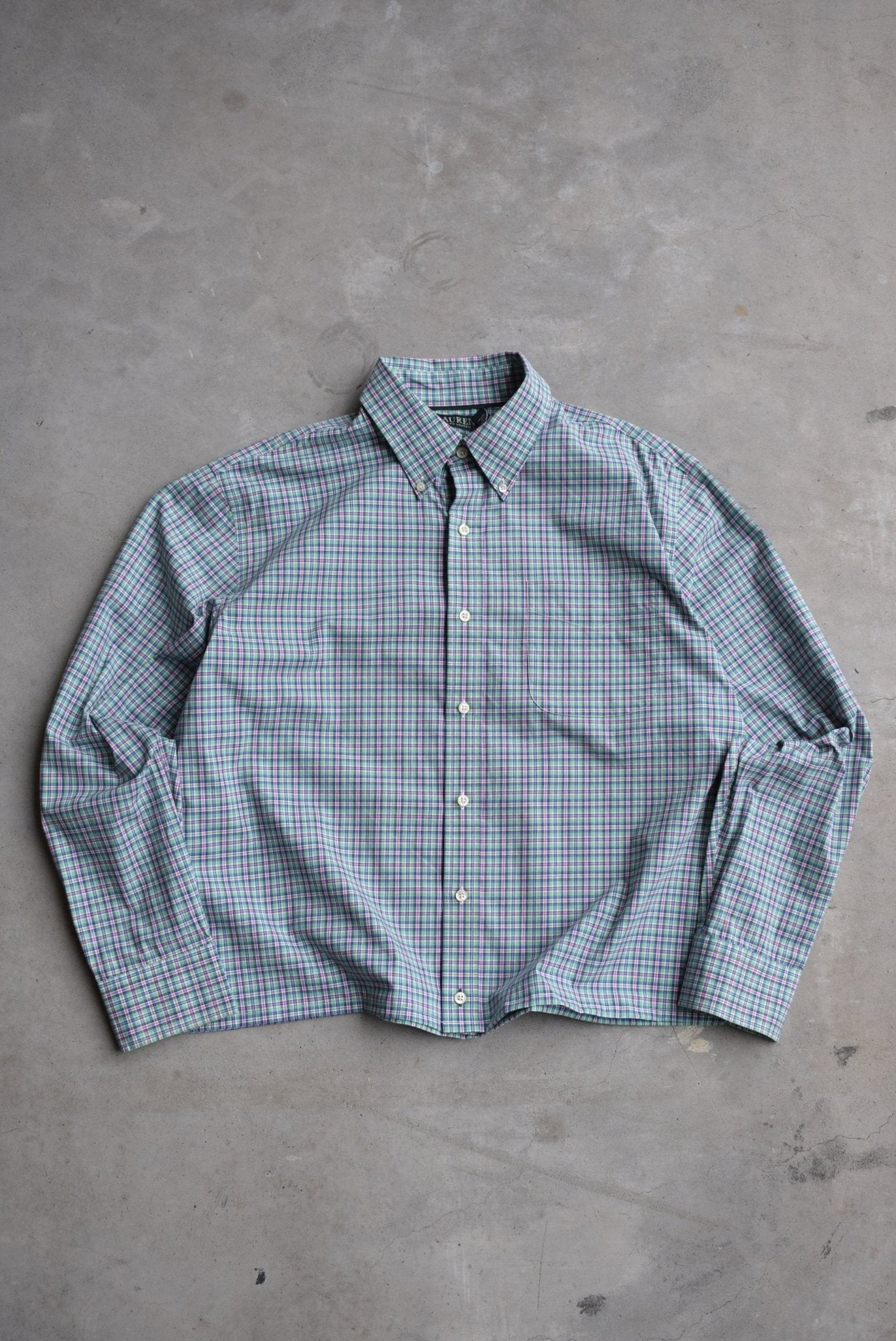 Ralph Lauren Cropped Long Sleeve Button Up — 2000s (M) - Retrospective Store