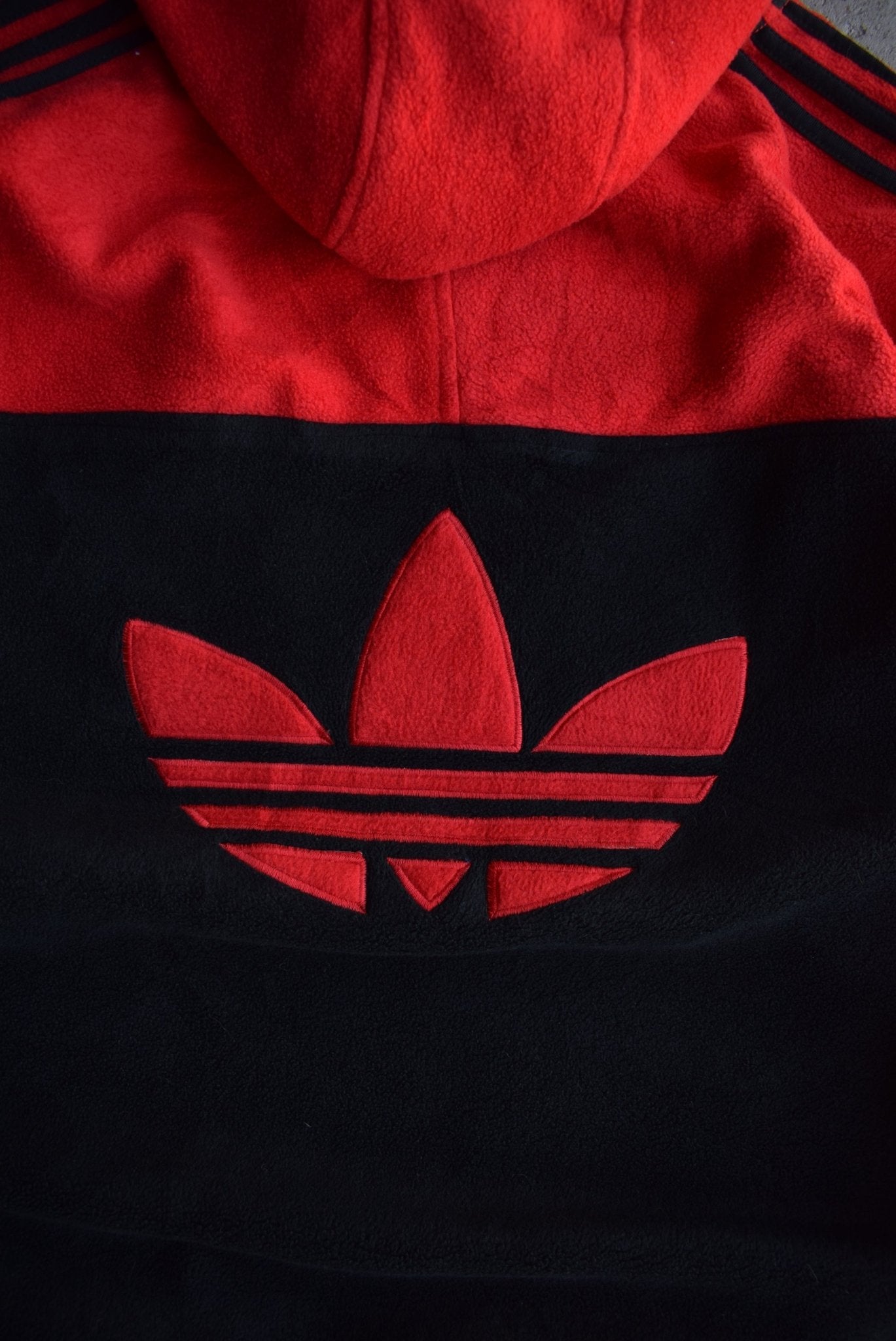 *Rare* Vintage 90s Adidas Embroidered Spellout 1/4 Zip Fleece (XL) - Retrospective Store