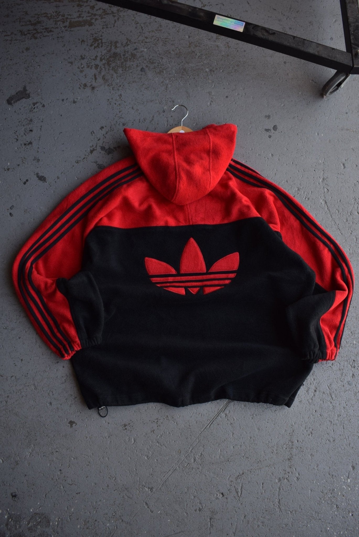 *Rare* Vintage 90s Adidas Embroidered Spellout 1/4 Zip Fleece (XL) - Retrospective Store