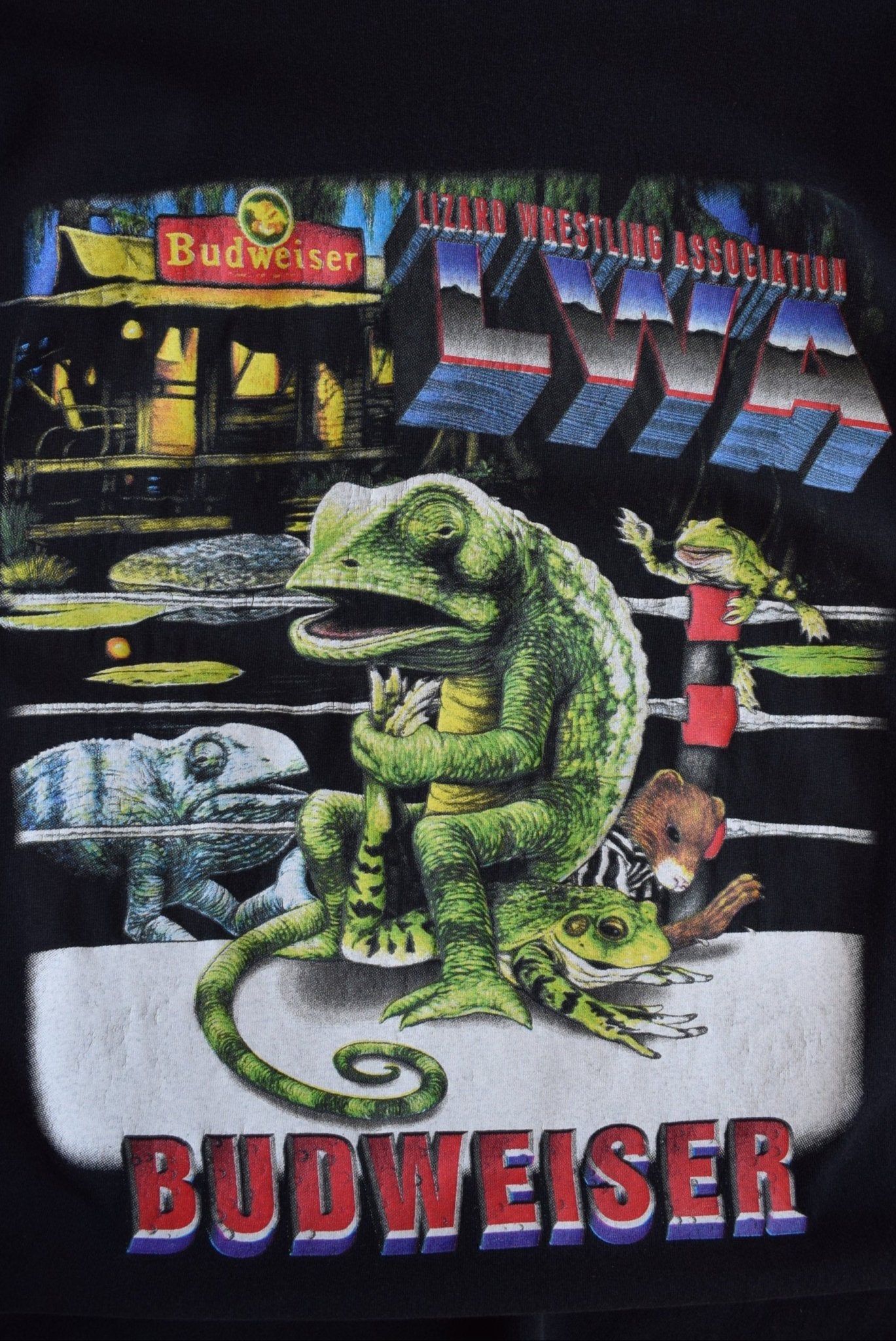 *Rare* Vintage Budweiser Lizard Wrestling Association Tee (L) - Retrospective Store