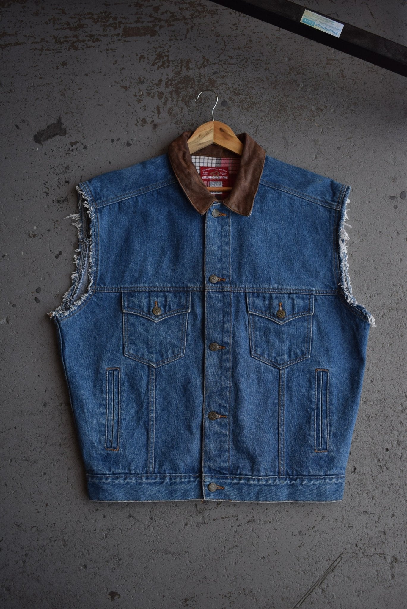 *Rare* Vintage Marlboro Denim Vest (L) - Retrospective Store