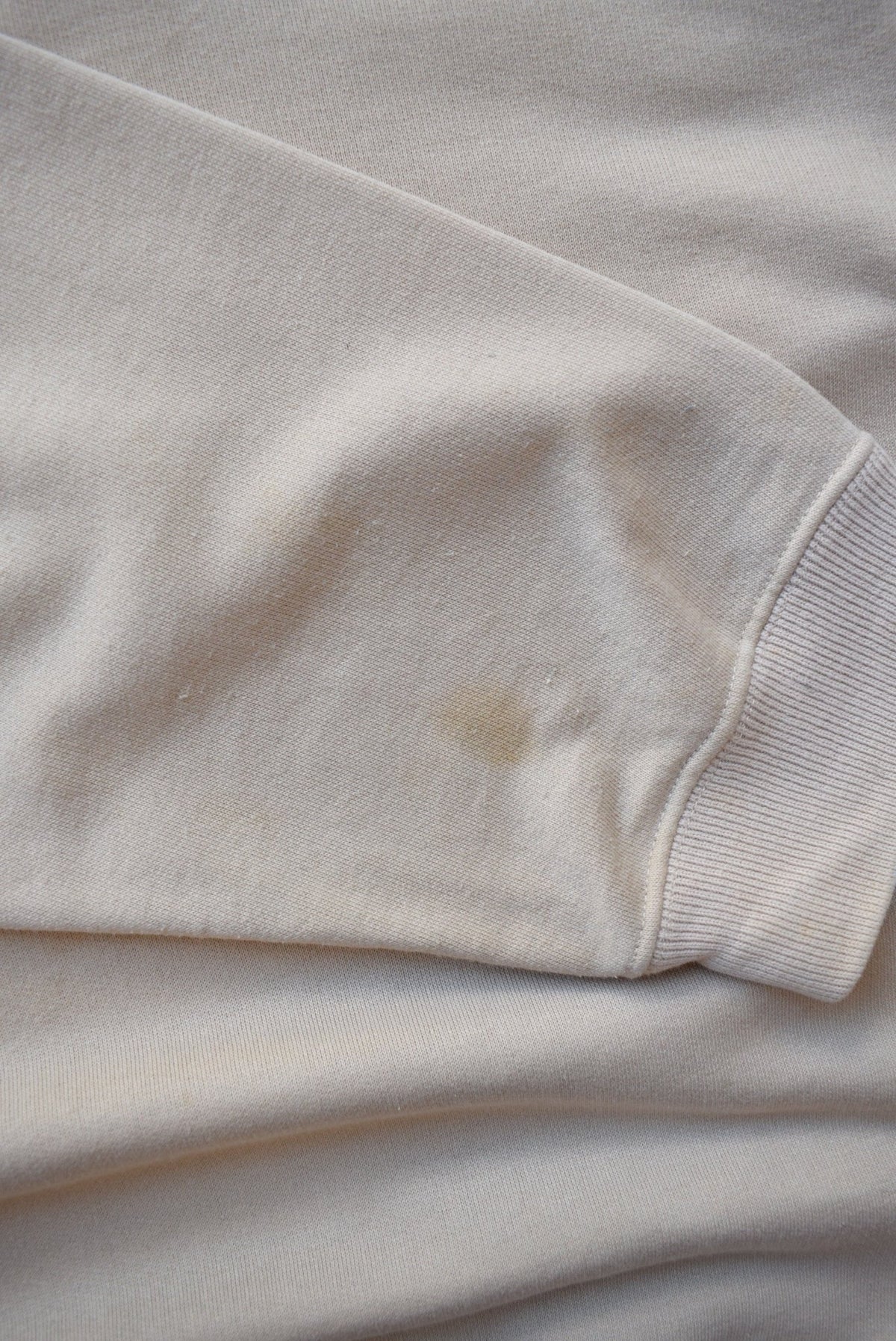 Reebok Athletic Dept. Tan Embroidered Spellout Crewneck — 1990s (L) - Retrospective Store