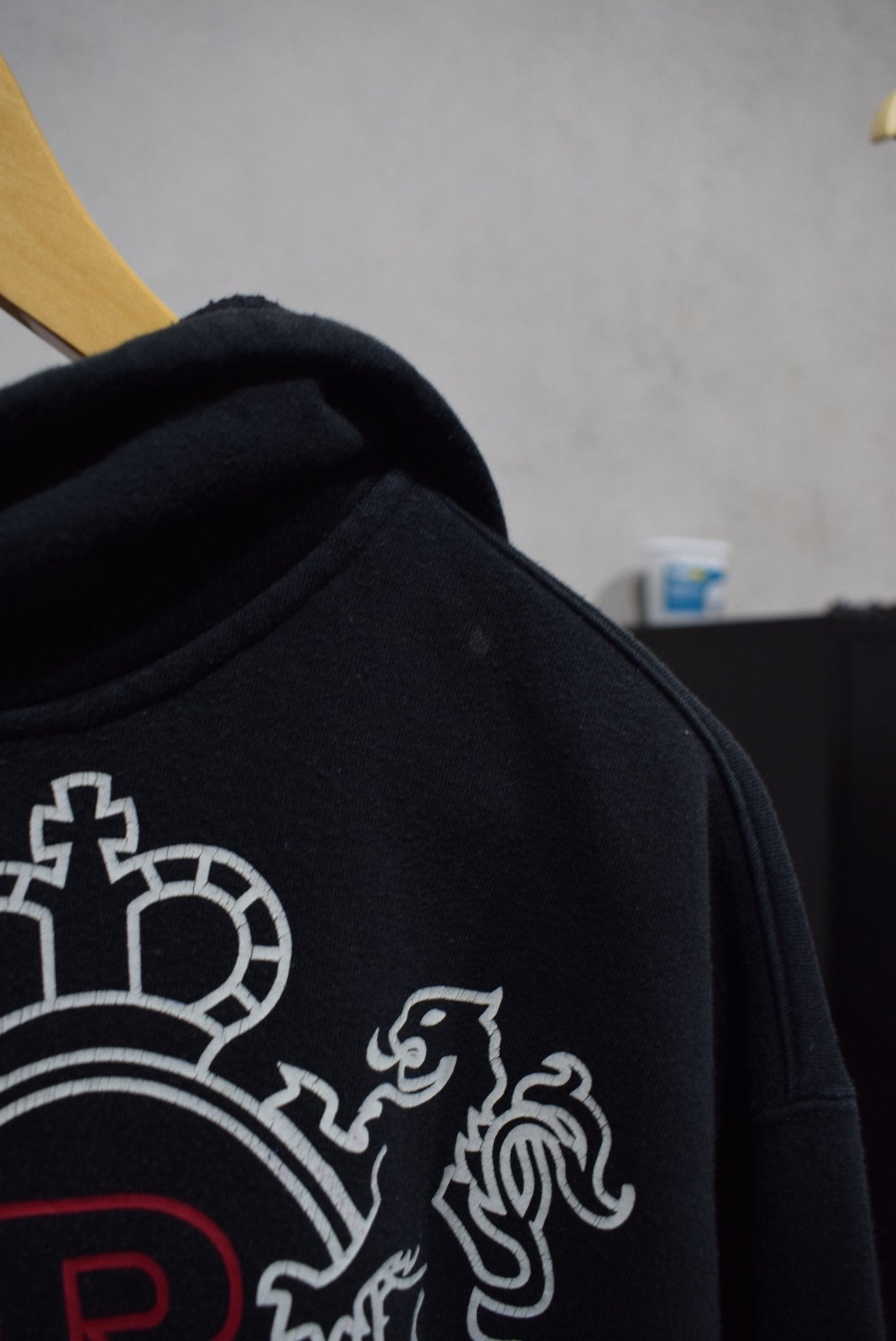 Reebok Black Graphic Hoodie — 2000s (S) - Retrospective Store