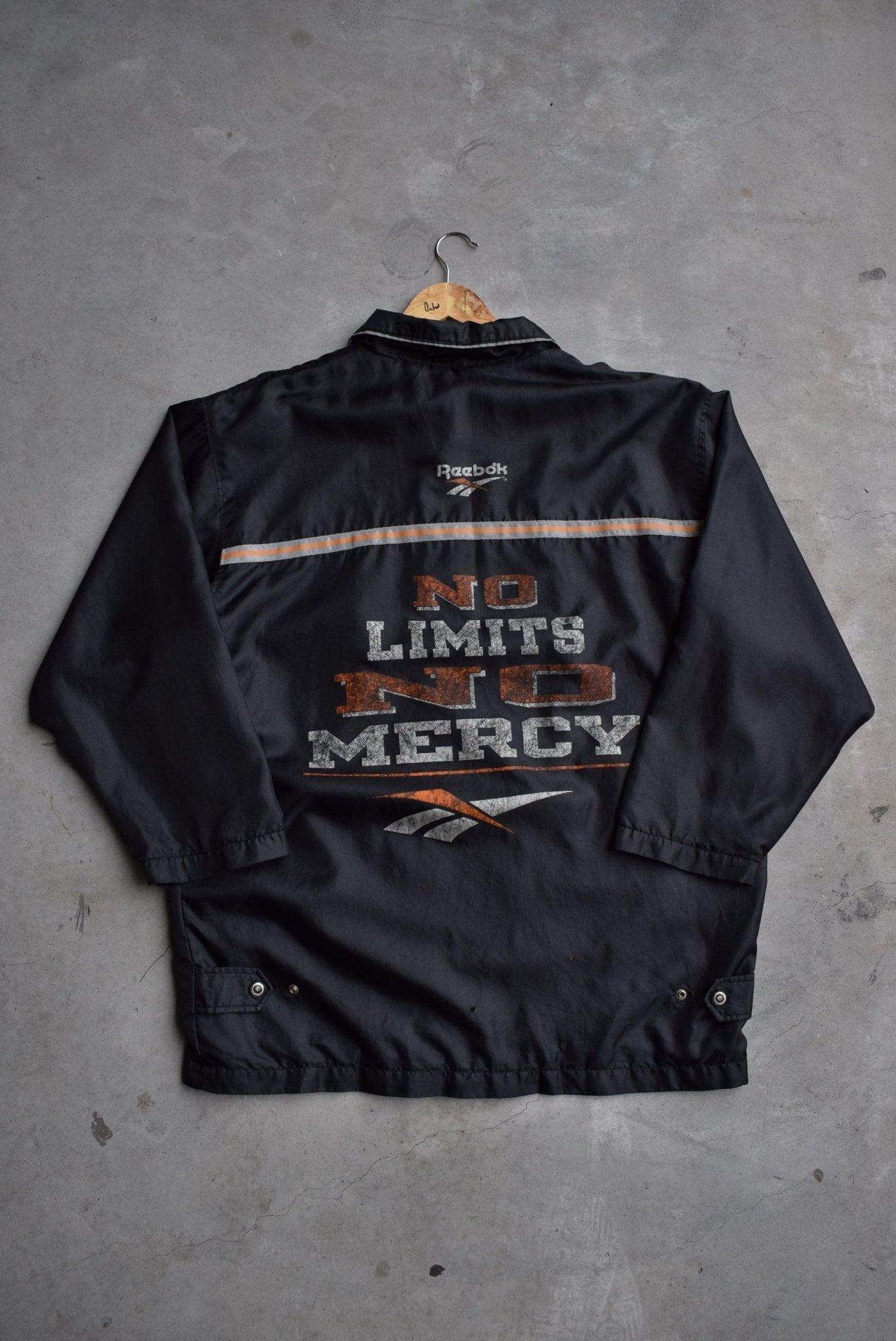 Reebok Spellout Windbreaker Jacket — 1990s (XL/XXL) - Retrospective Store