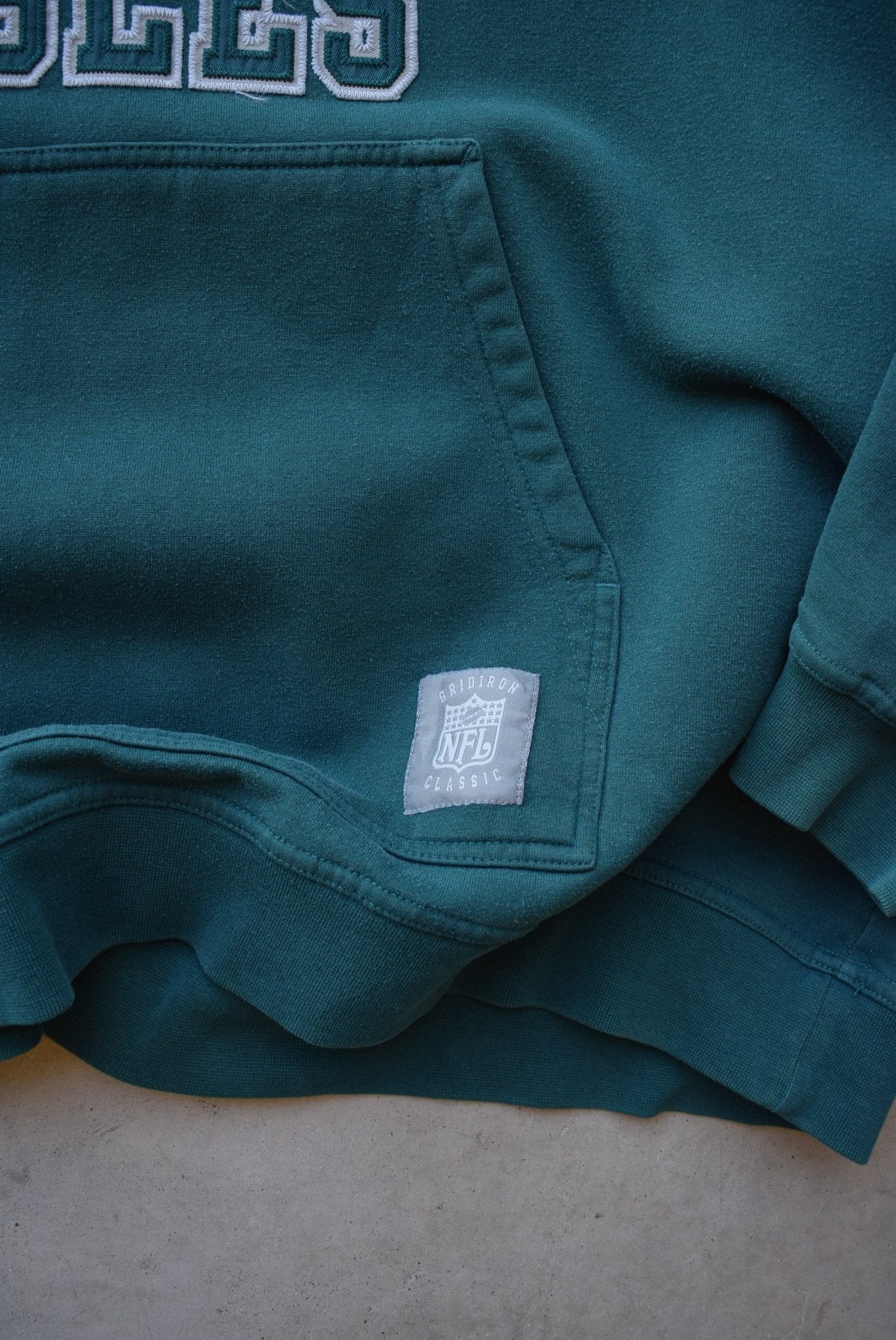 Reebok x NFL Philadelphia Eagles Green Embroidered Hoodie — 2000s (XL) - Retrospective Store