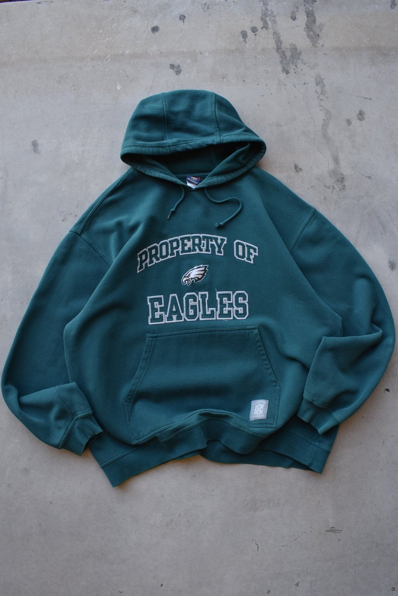 Reebok x NFL Philadelphia Eagles Green Embroidered Hoodie — 2000s (XL) - Retrospective Store