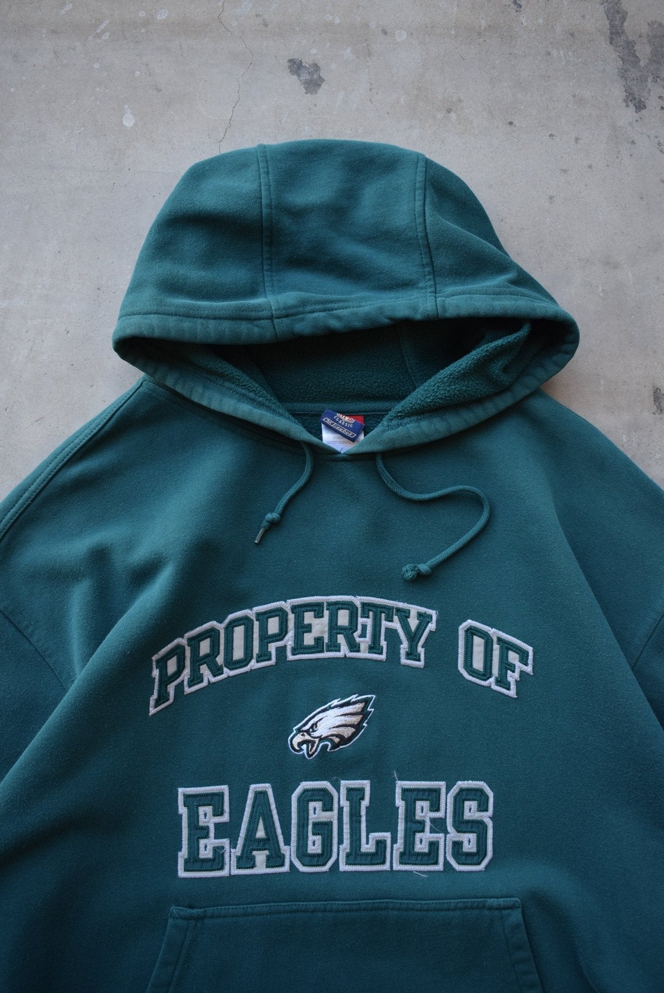 Reebok x NFL Philadelphia Eagles Green Embroidered Hoodie — 2000s (XL) - Retrospective Store