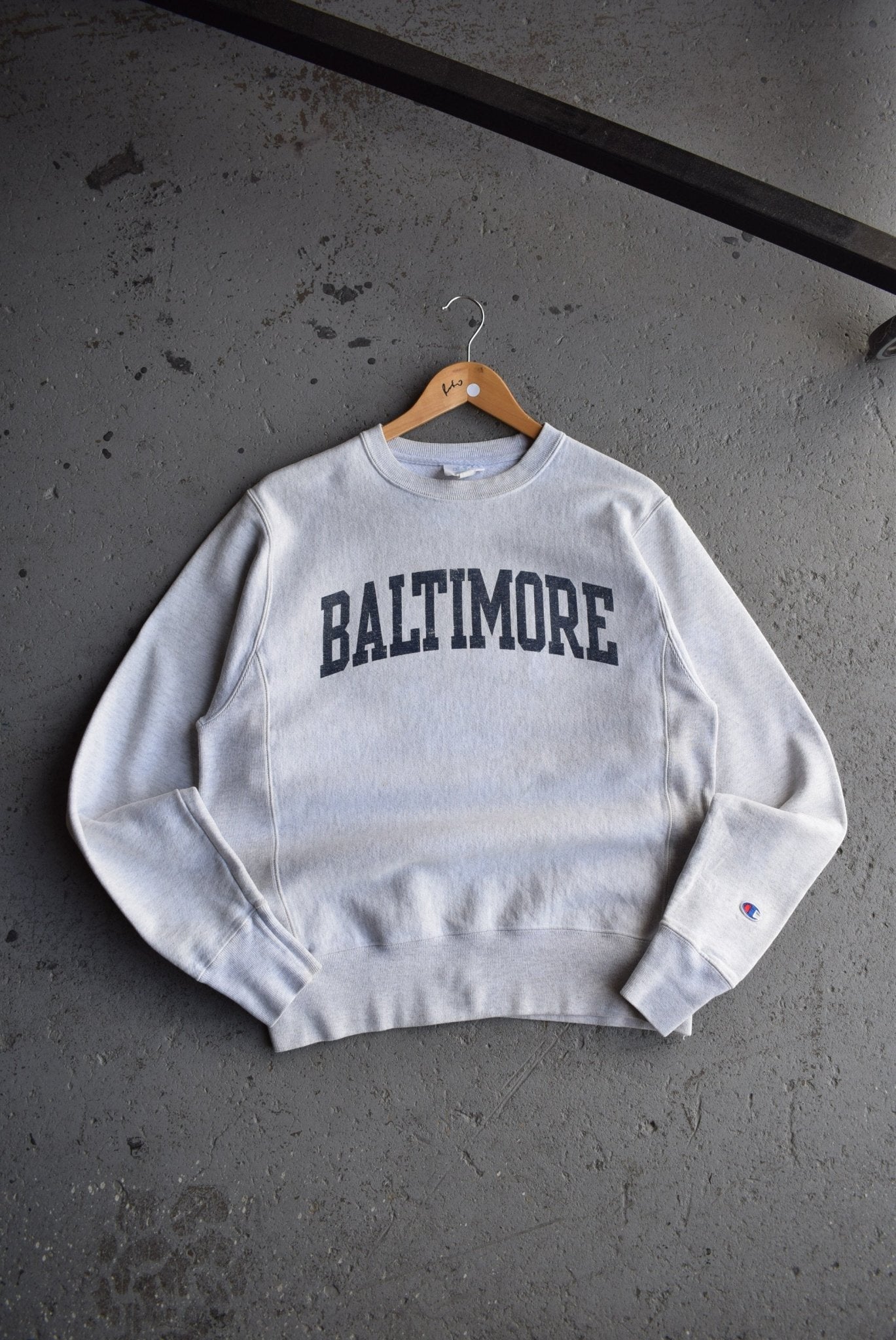 *Reverse - weave* Vintage 90s Baltimore Spellout Crewneck (S) - Retrospective Store