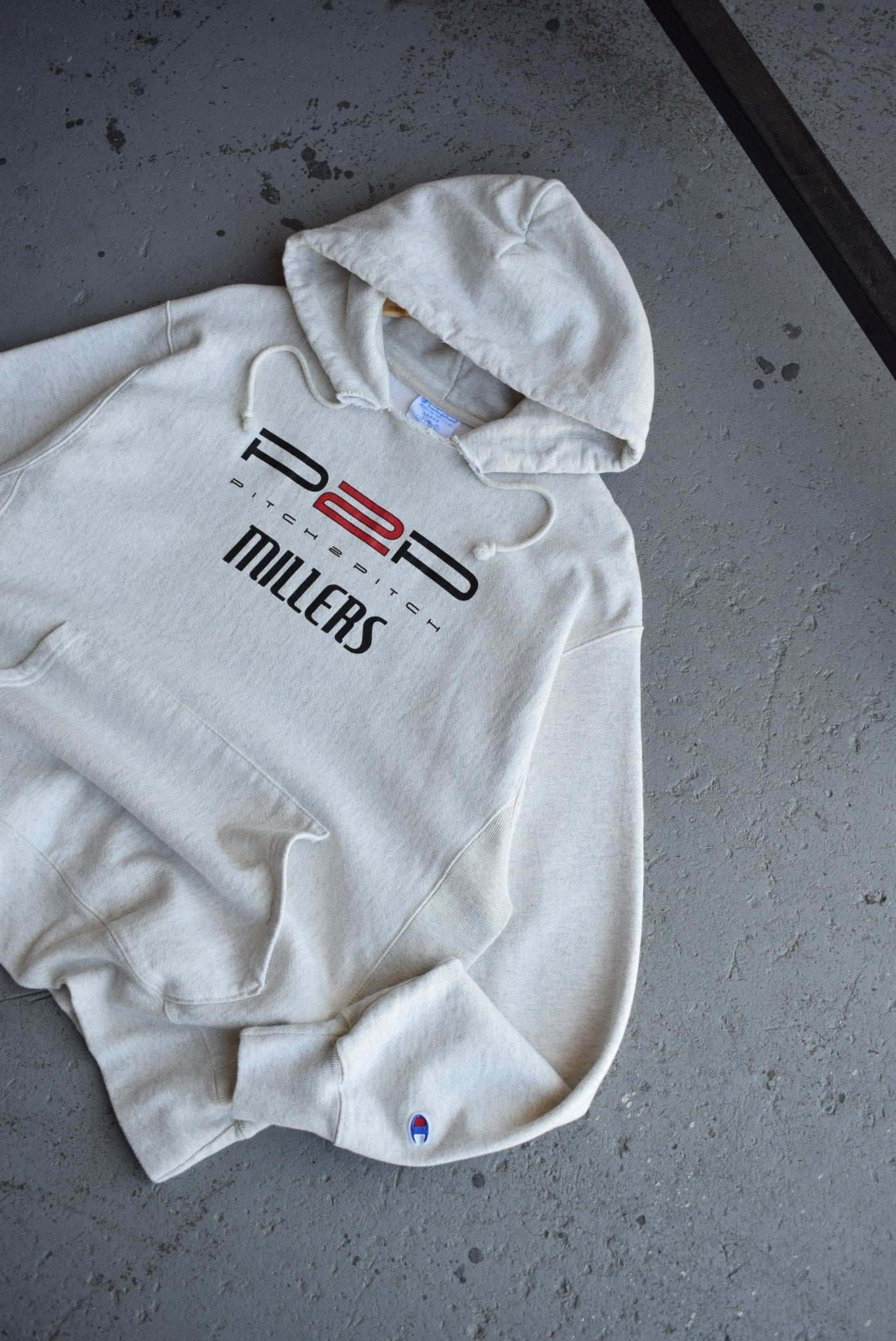 *Reverse - weave* Vintage 90s Champion x Pitch 2 Pitch Hoodie (L) - Retrospective Store