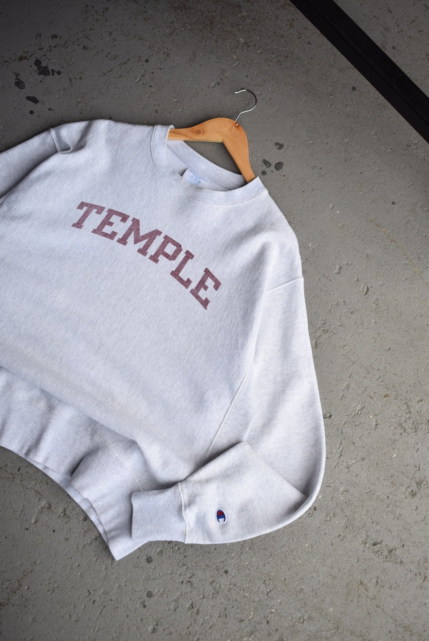 *Reverse - weave* Vintage 90s Champion x Temple University Crewneck (L) - Retrospective Store