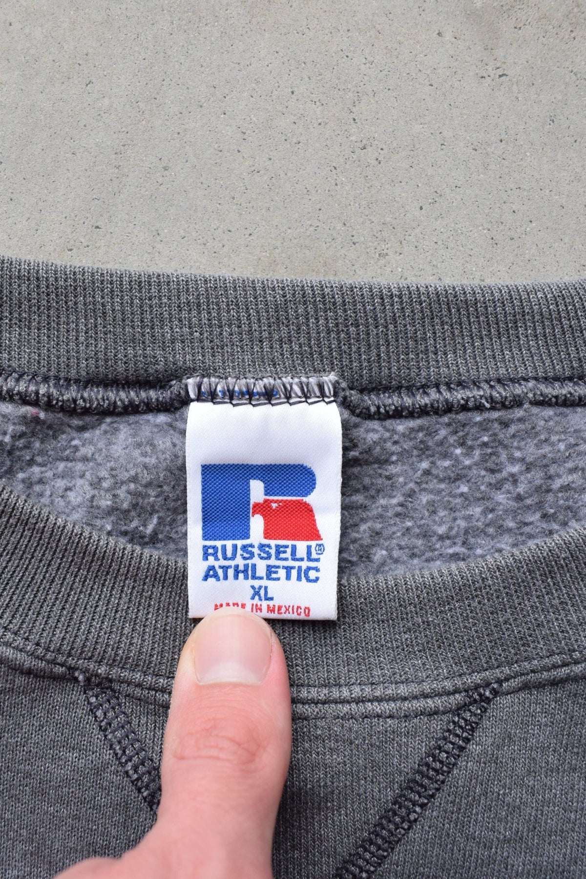 Russell Athletic Charcoal Crewneck — 1990s (XL) - Retrospective Store