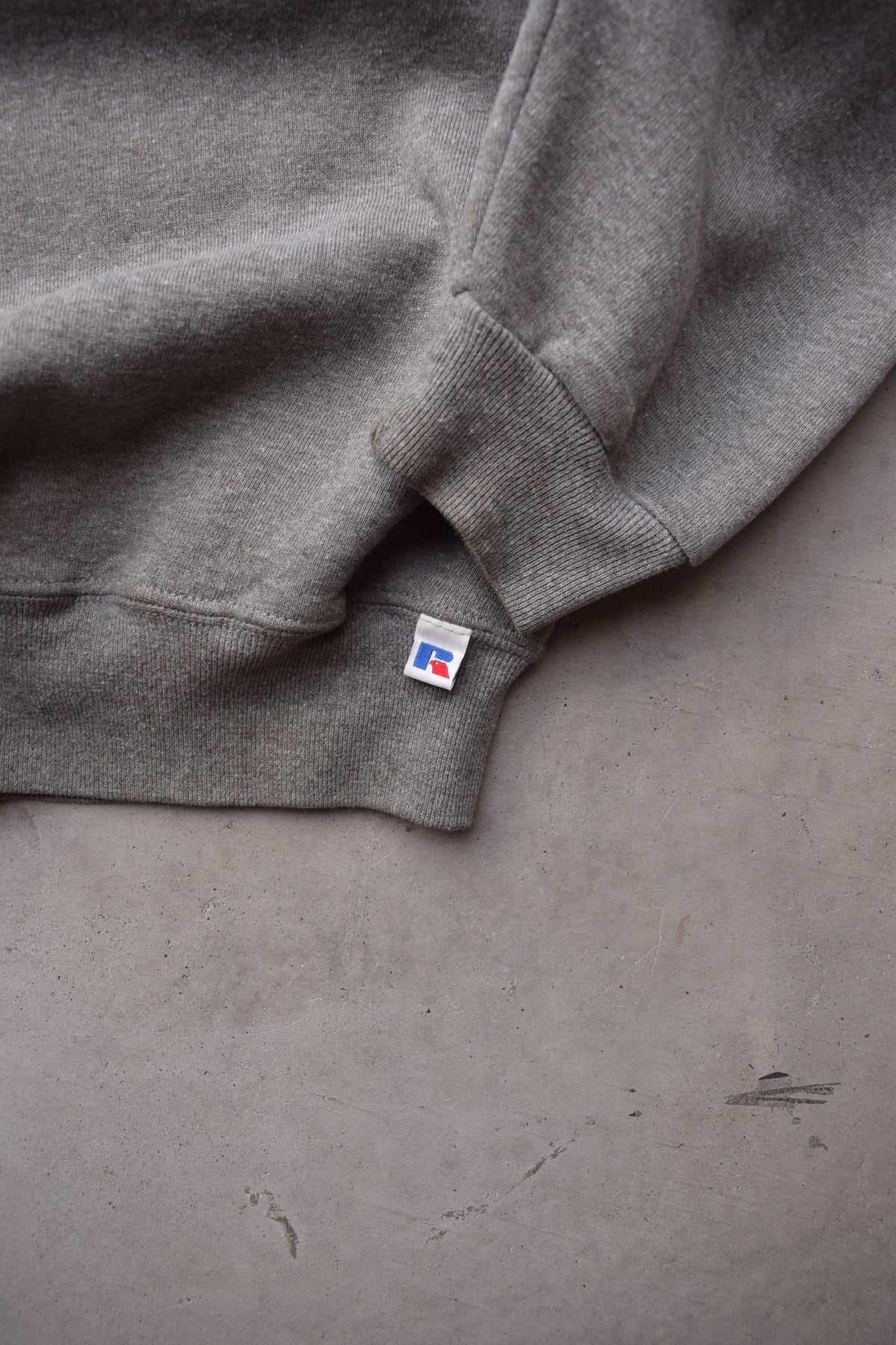 Russell Athletic Faded Green Crewneck — 1990s (XL) - Retrospective Store