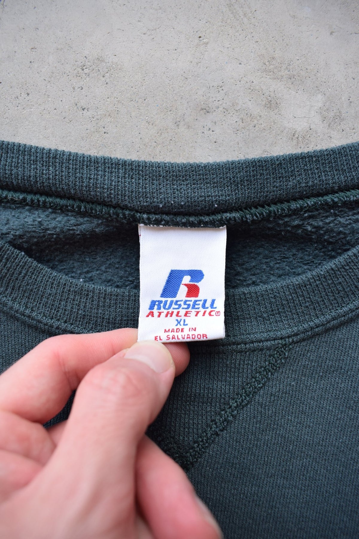 Russell Athletic Green Crewneck — 1990s (XL) - Retrospective Store