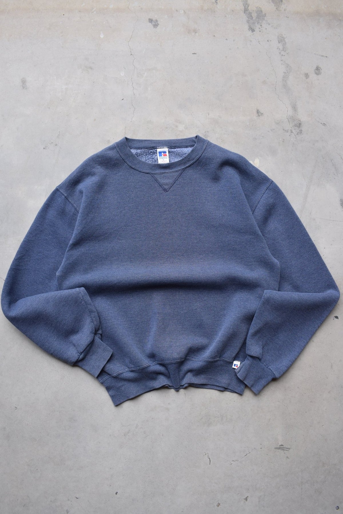 Russell Athletic Navy Crewneck — 1990s (M) - Retrospective Store