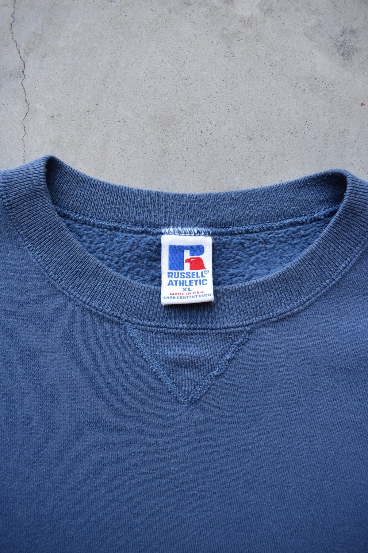 Russell Athletic Navy Crewneck — 1990s (XL) - Retrospective Store