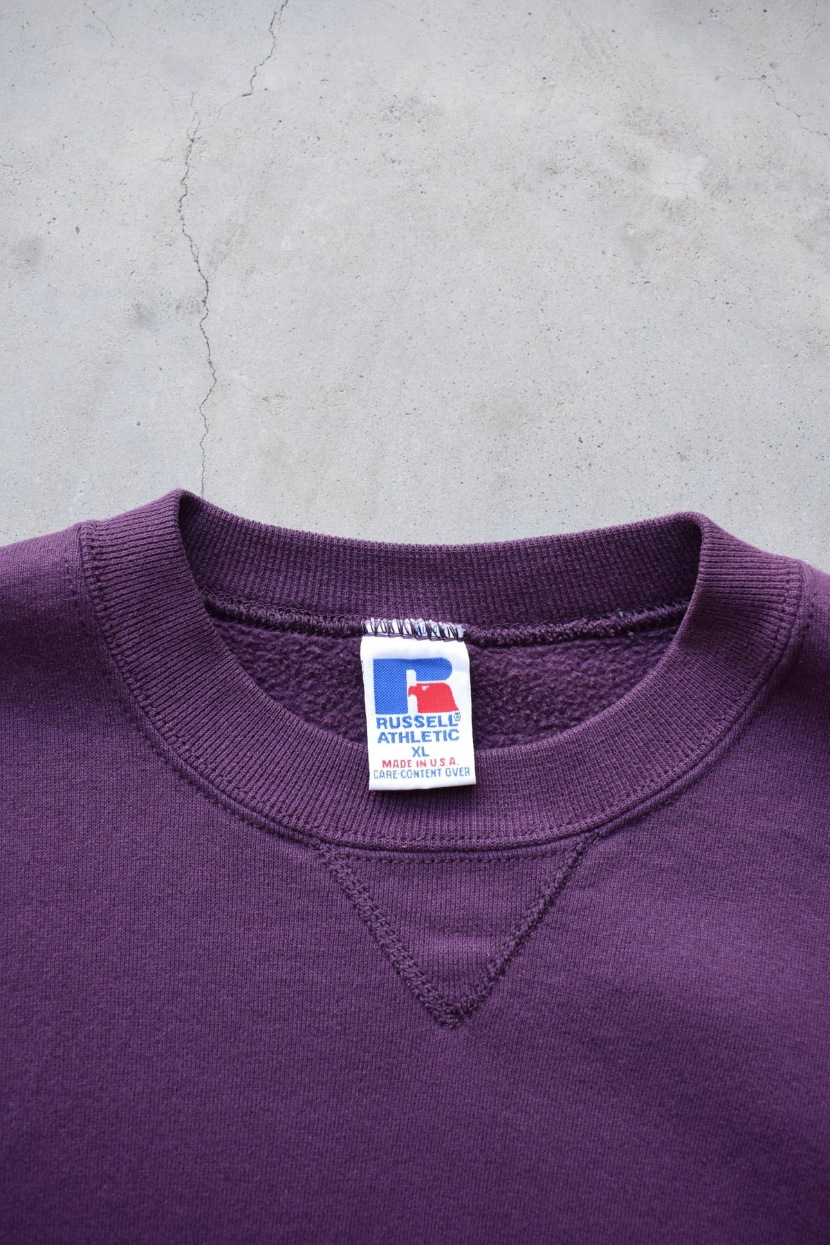 Russell Athletic Purple Crewneck — 1990s (XL) - Retrospective Store