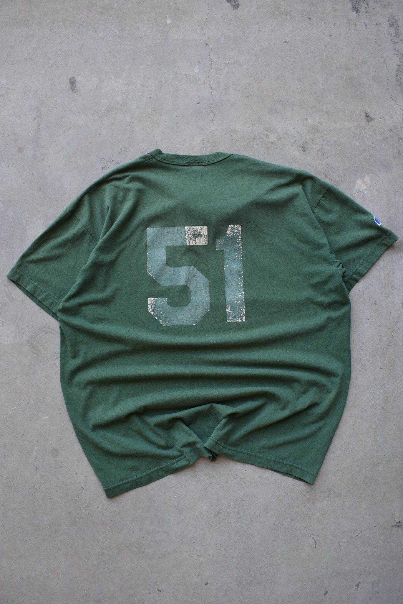 Russell Athletic x Clare High School Green Graphic Tee — 1990s (XL) - Retrospective Store