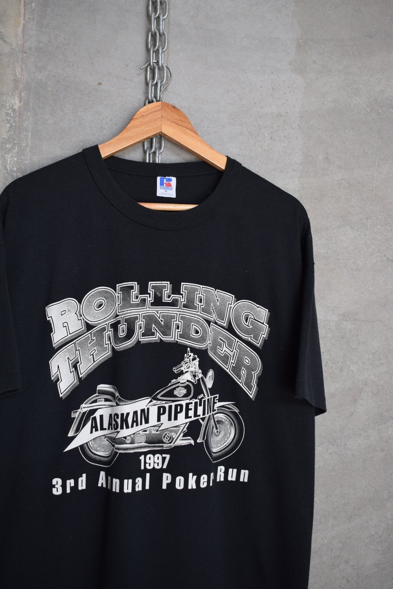 Russell Athletic x Rolling Thunder Motorcycles Tee — 1997 (L) - Retrospective Store