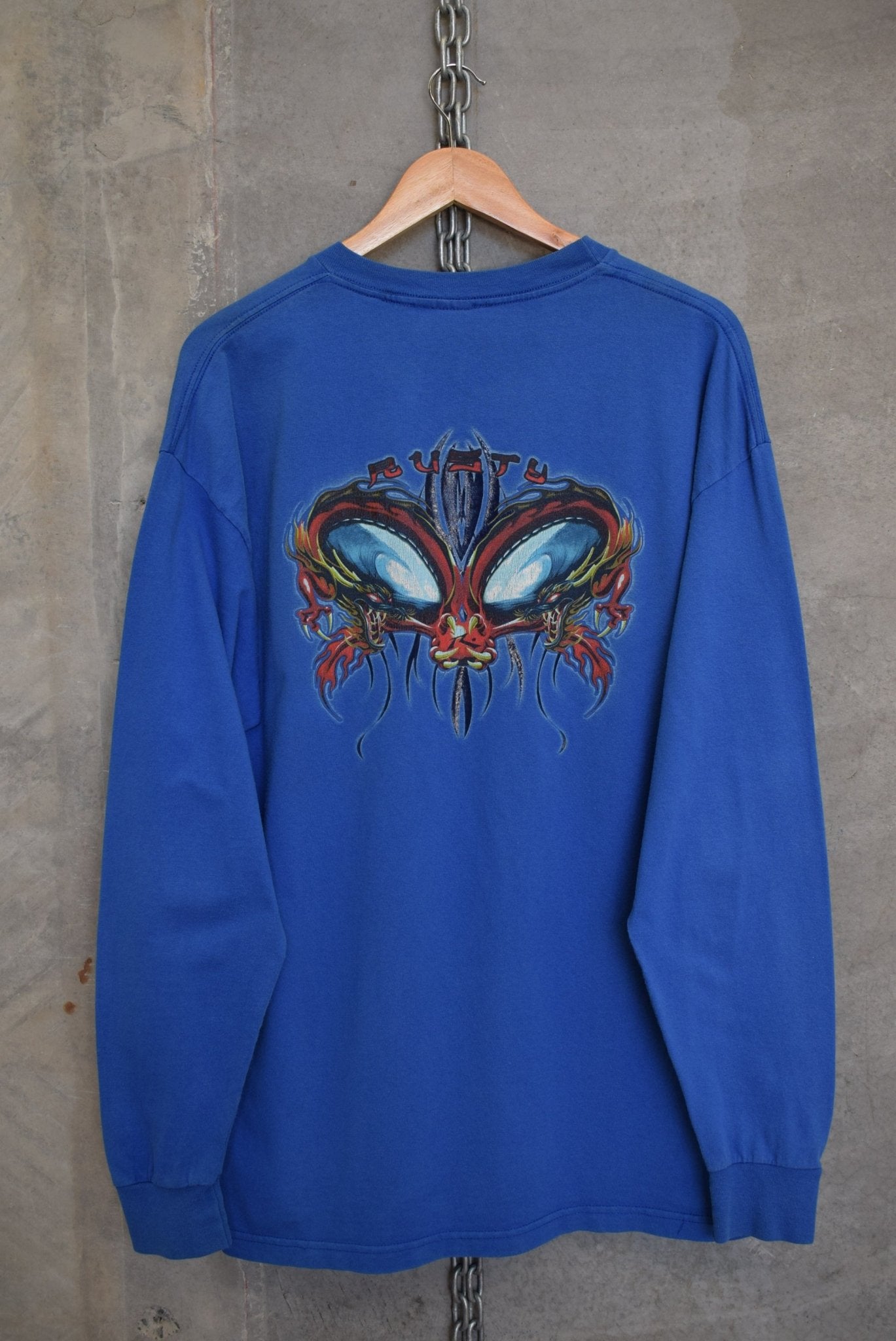 Rusty Graphic Long Sleeve Tee — 1990s (L) - Retrospective Store