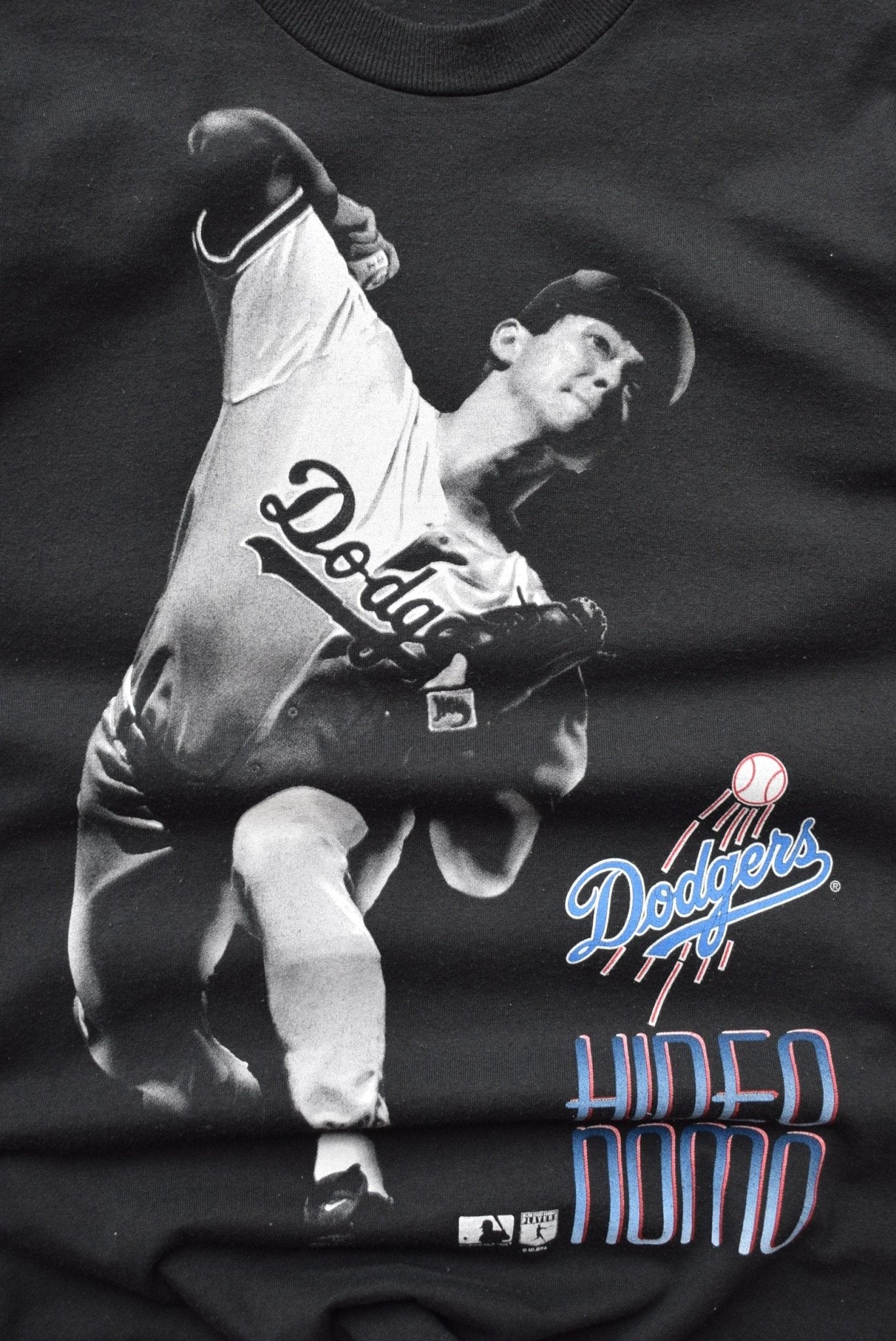 Salem x MLB Los Angeles Dodgers Black Graphic Tee — 1995 (M) - Retrospective Store