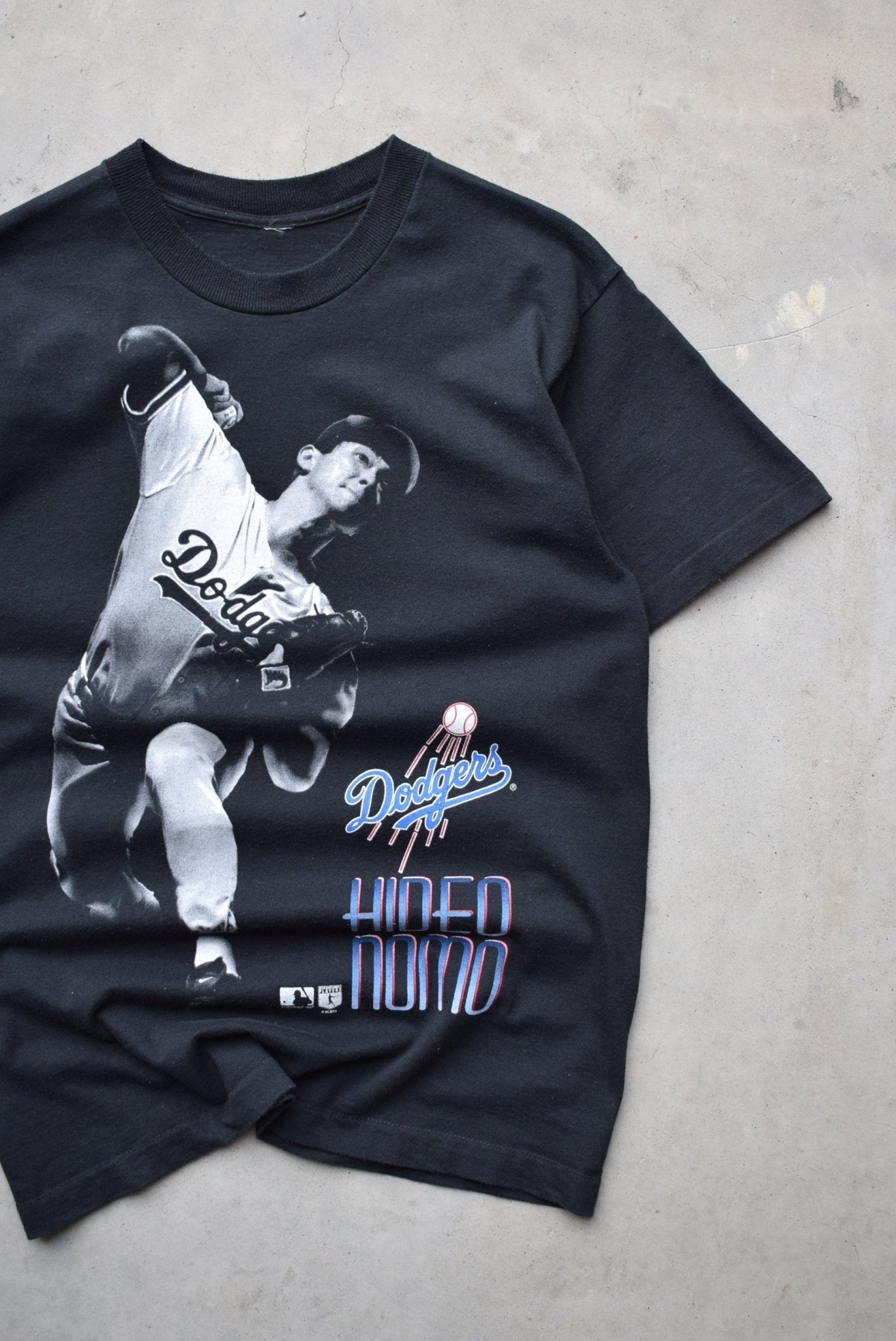Salem x MLB Los Angeles Dodgers Black Graphic Tee — 1995 (M) - Retrospective Store