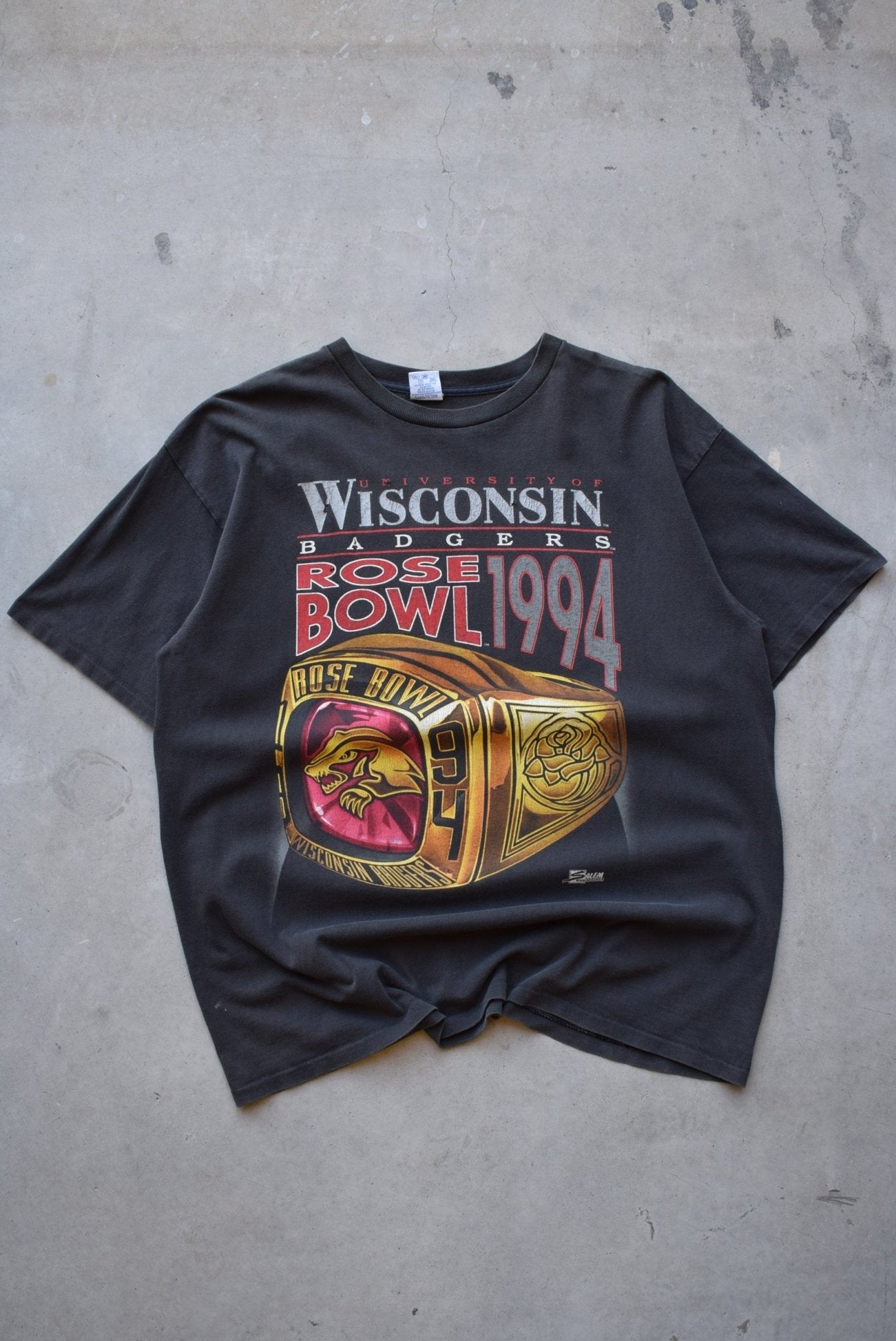 Salem x University of Wisconsin Champions Black Graphic Tee — 1994 (XL) - Retrospective Store
