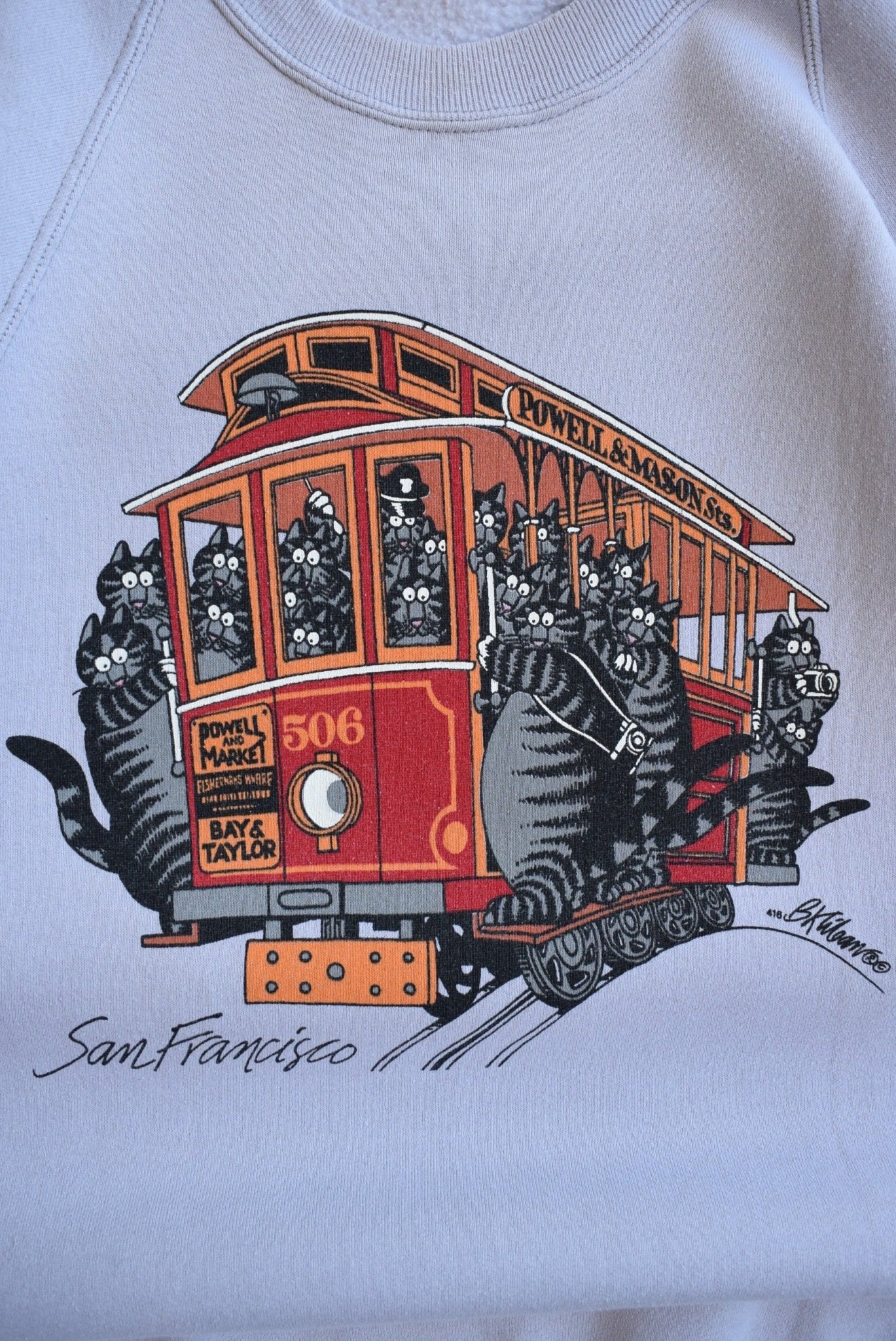 San Francisco Grey Graphic Crewneck —1990s (M) - Retrospective Store