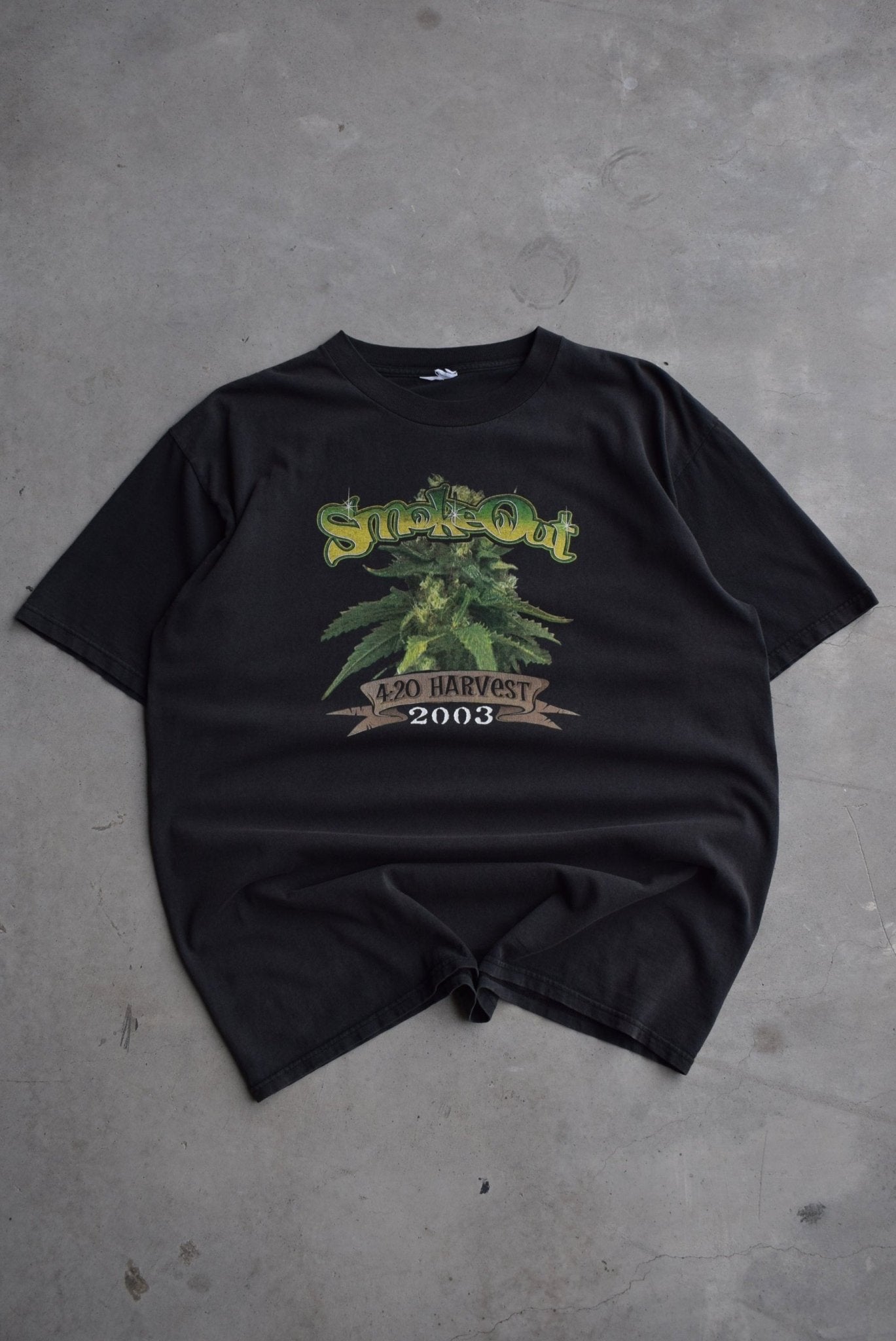 Smoke Out 4:20 Tour Black Graphic Tee — 2003 (XL) - Retrospective Store