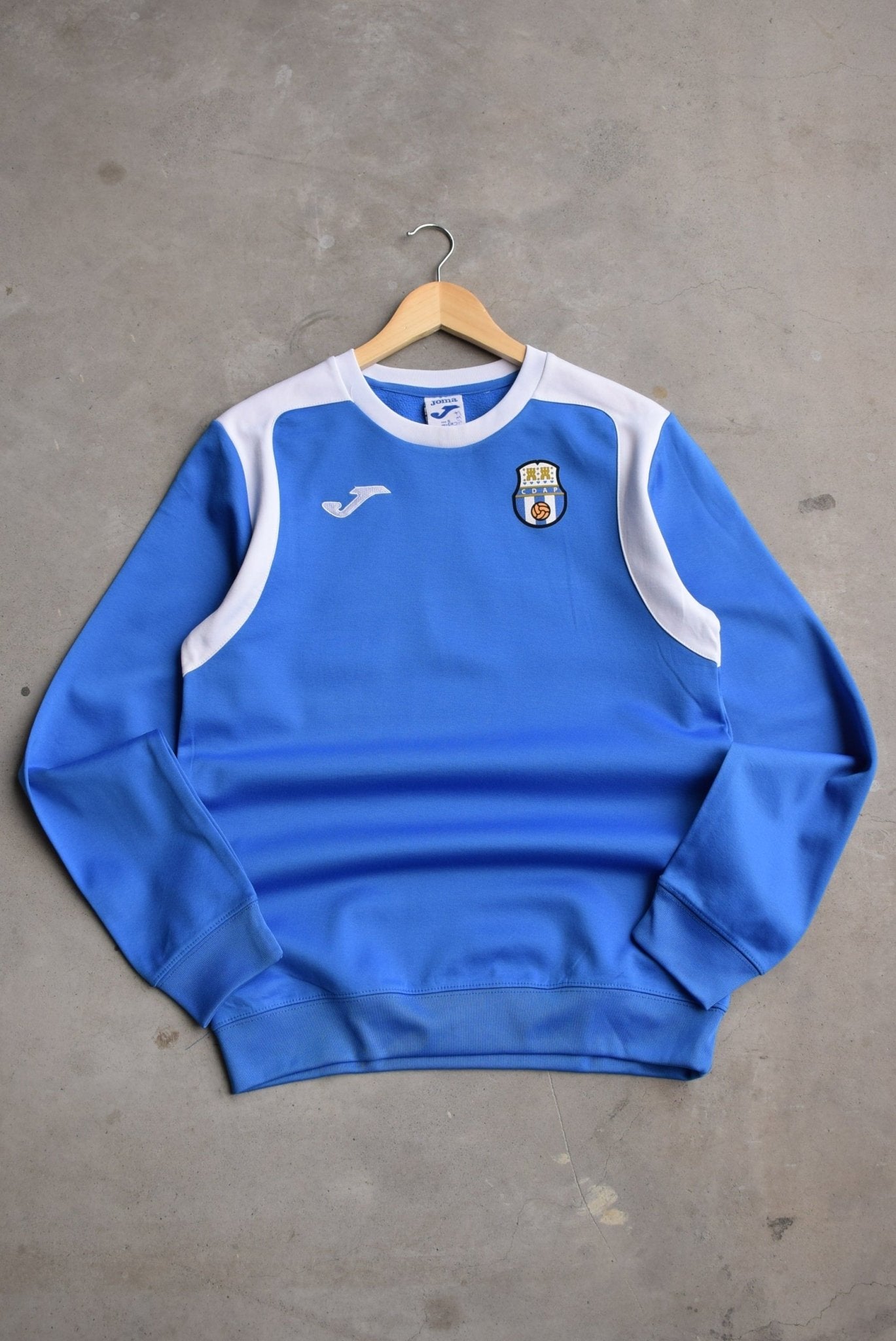 Spanish Football Team Blue Embroidered Crewneck — 2000s (S) - Retrospective Store