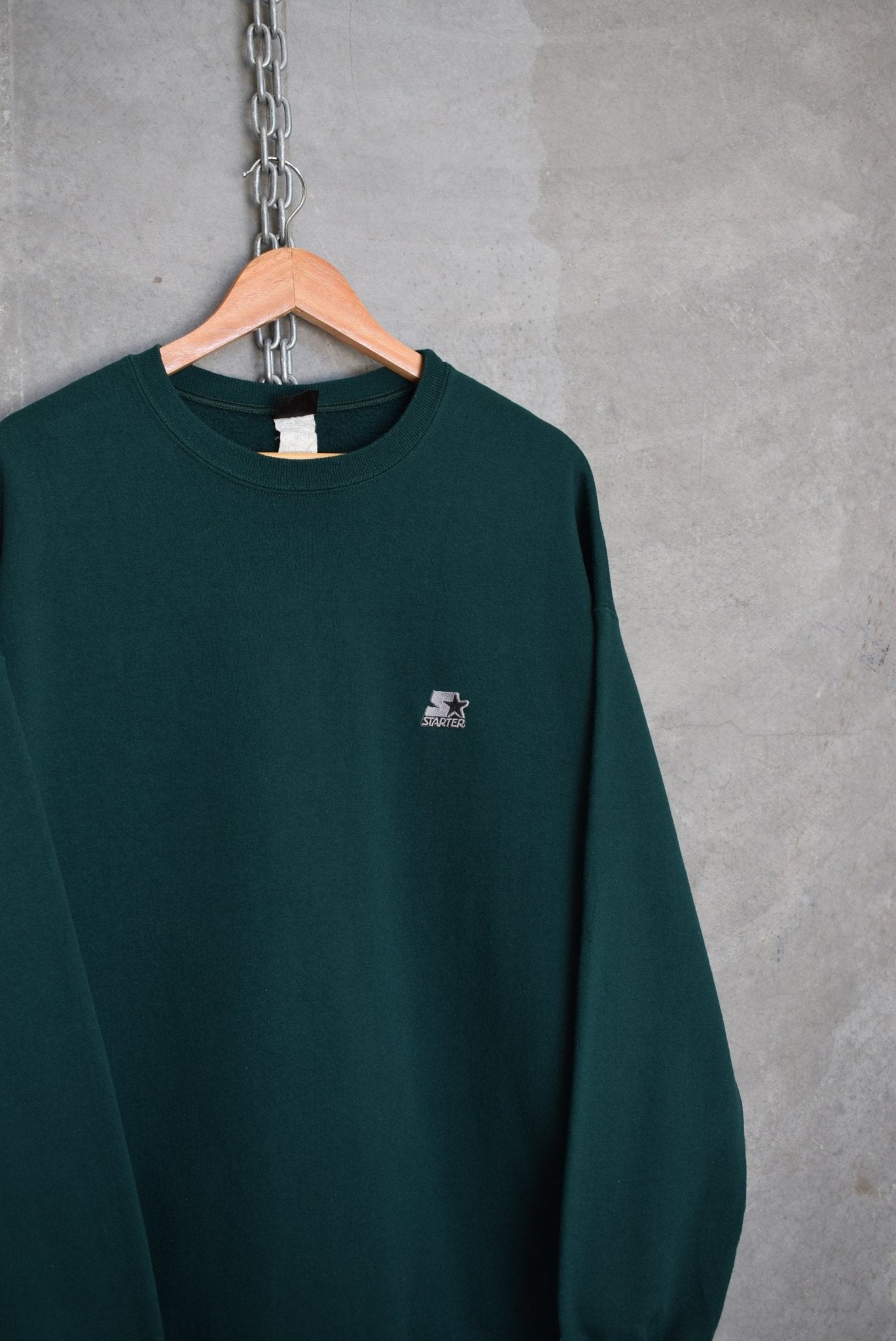 Starter Classic Logo Embroidered Crewneck — 1990s (XL) - Retrospective Store