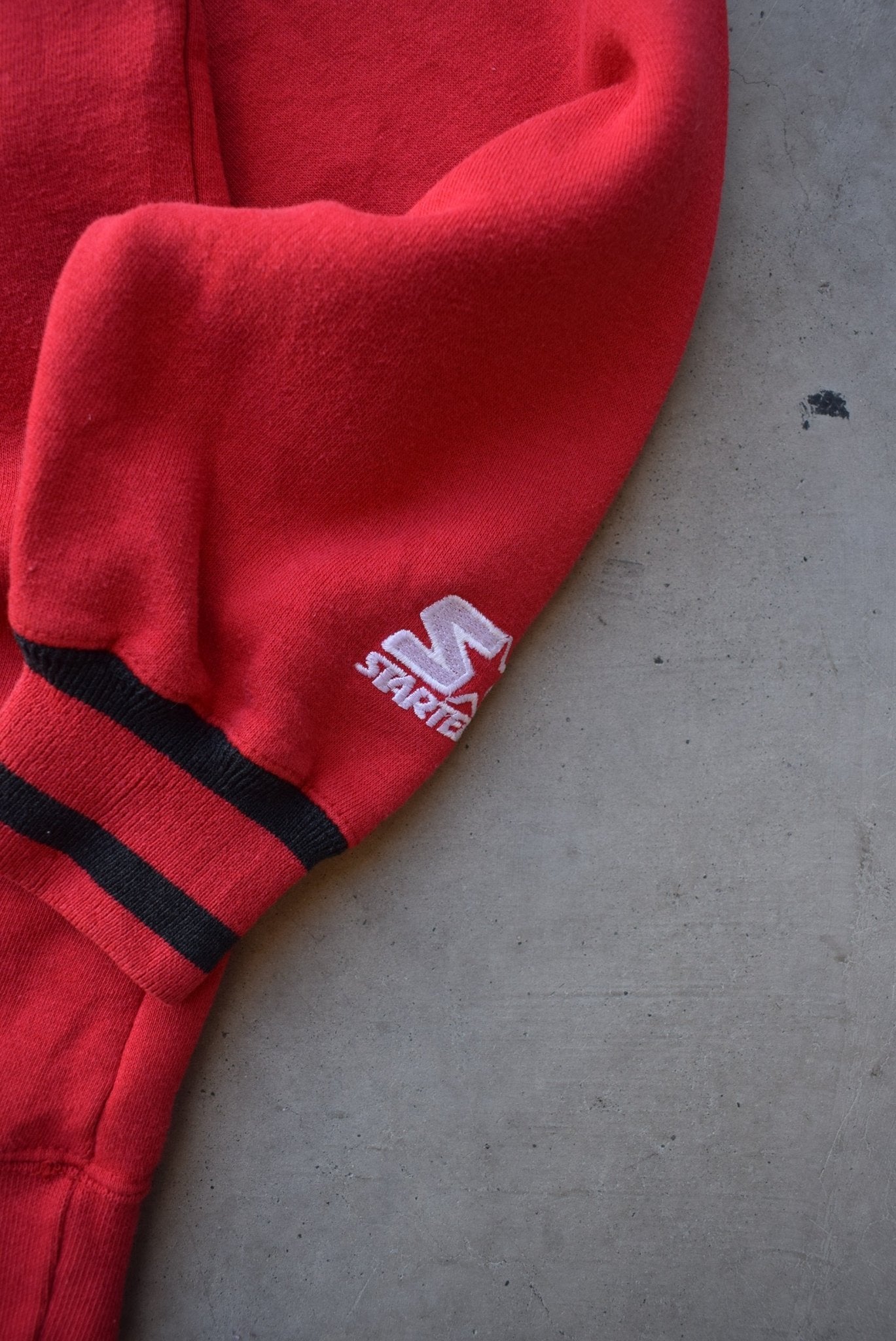 Starter x NHL Detroit Red Wings Red Embroidered Crewneck — 1990s (L) - Retrospective Store