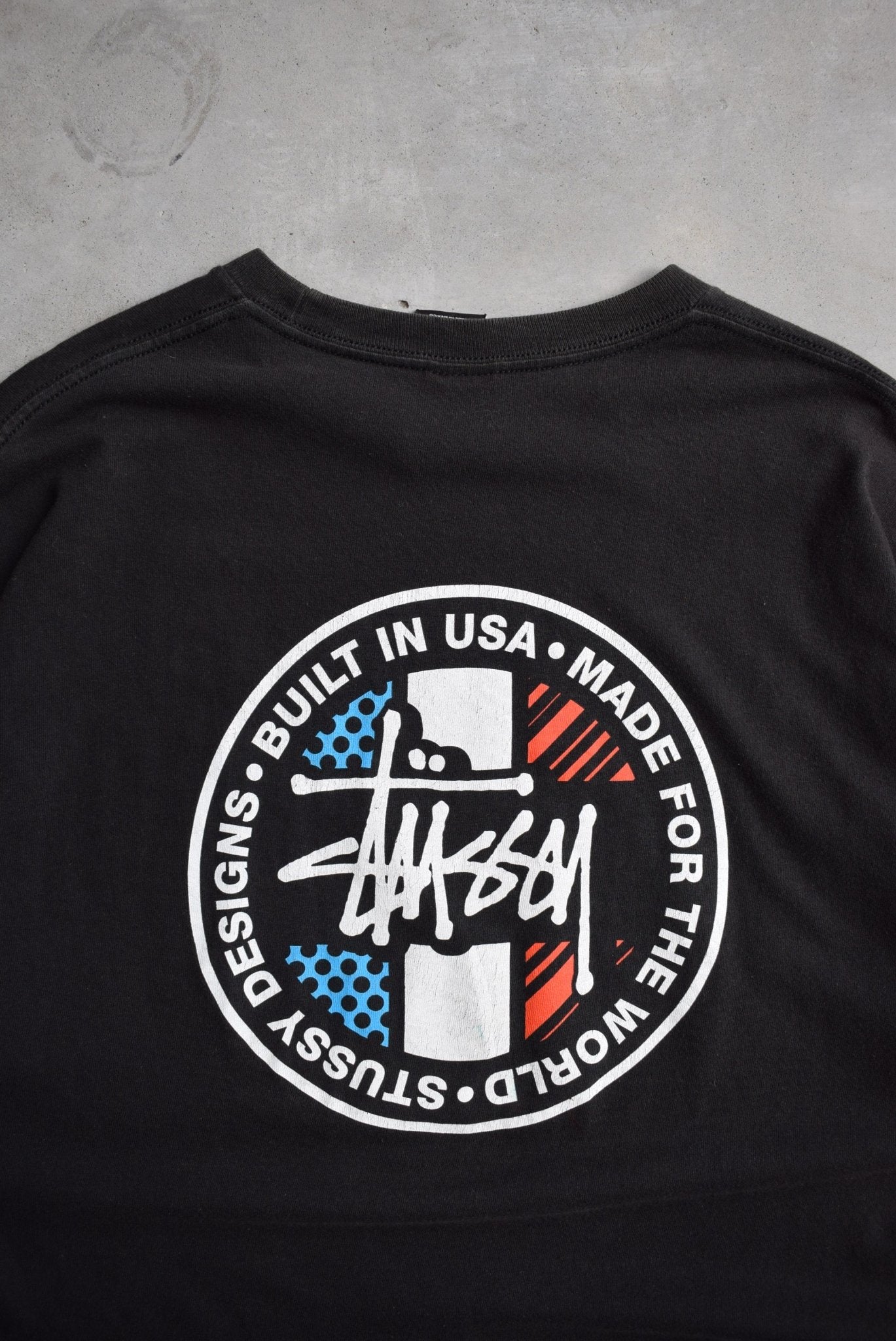 Stussy Black Graphic Tee — 2000s (L) - Retrospective Store
