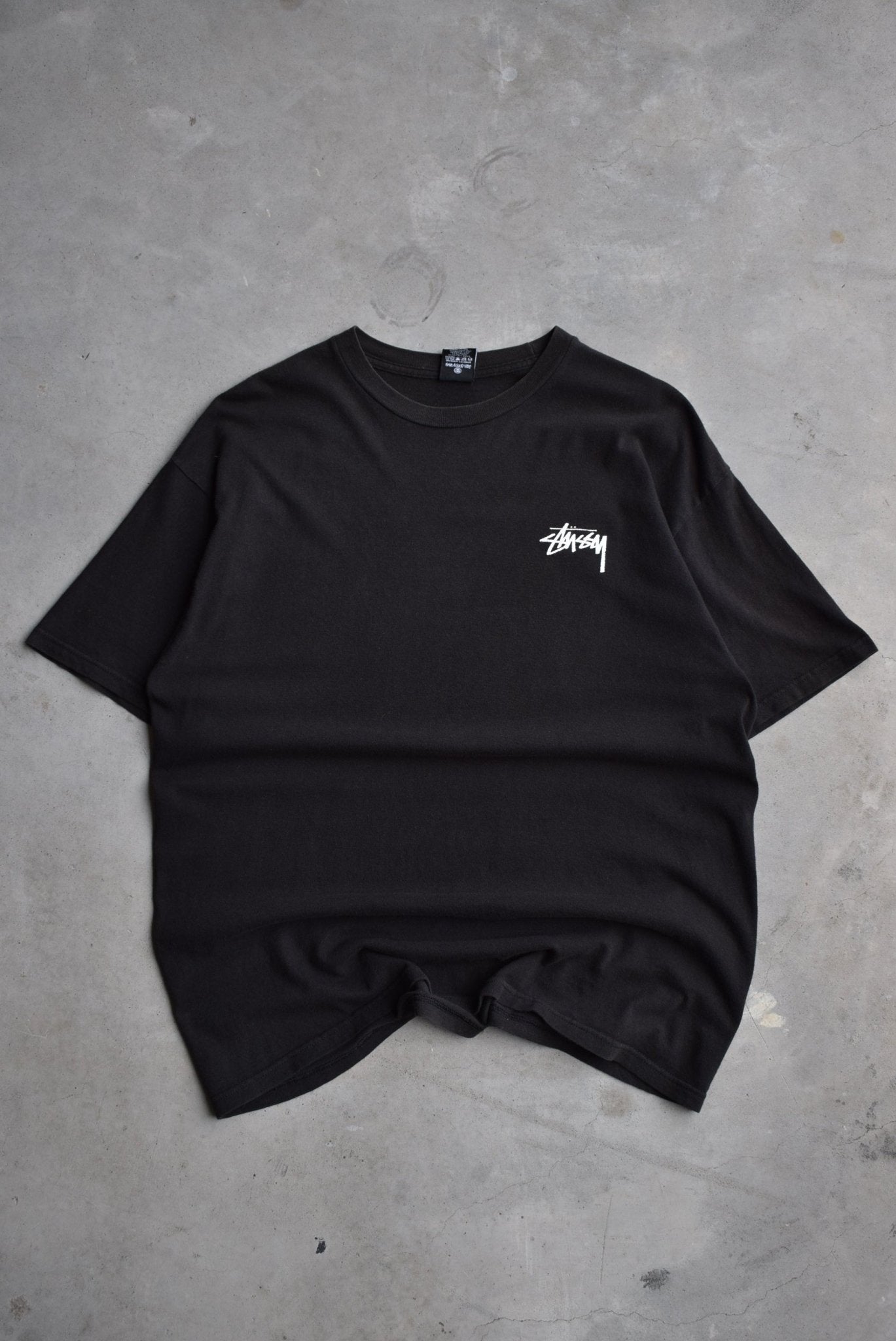 Stussy Black Graphic Tee — 2000s (L) - Retrospective Store
