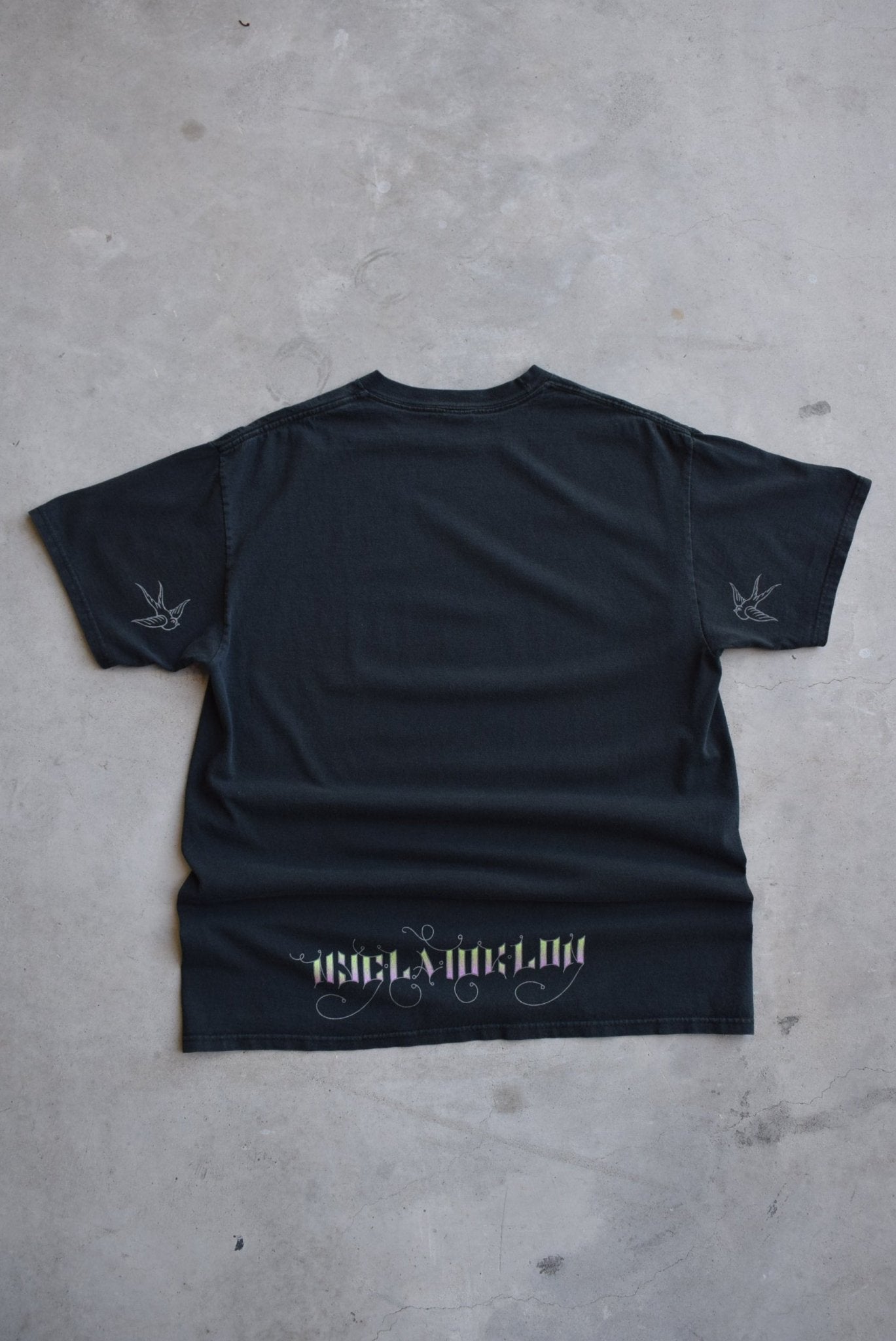 Stussy Black Spellout Tee — 2000s (L) - Retrospective Store